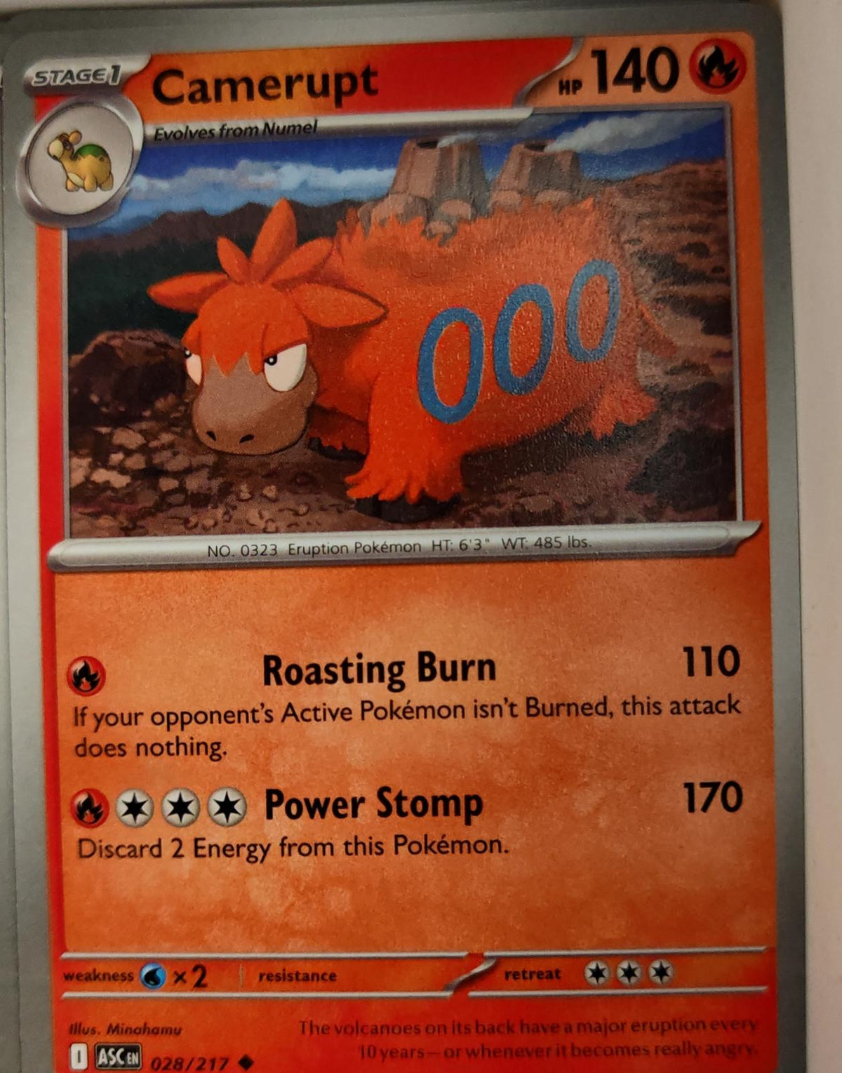 Camerupt - 028/217 - - ASCENDED HEROES - Pokemon - Uncommon | AA10-28