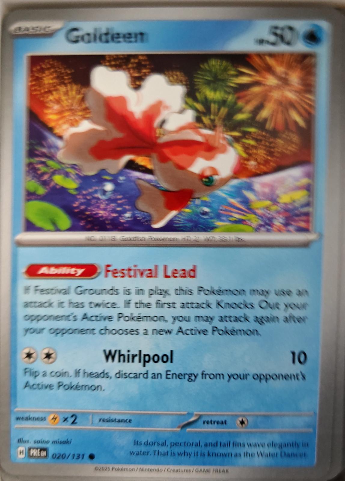 Goldeen - 020/131 - - PRISMATIC EVOLUTIONS - Pokemon - Common | AA27-81