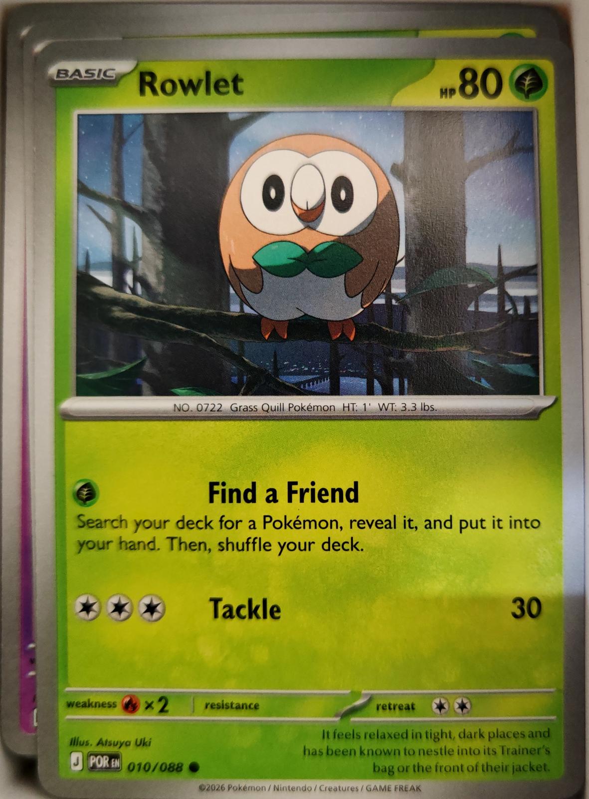 Rowlet - 010/088 - - PERFECT ORDER - Pokemon - Common | AA09-88