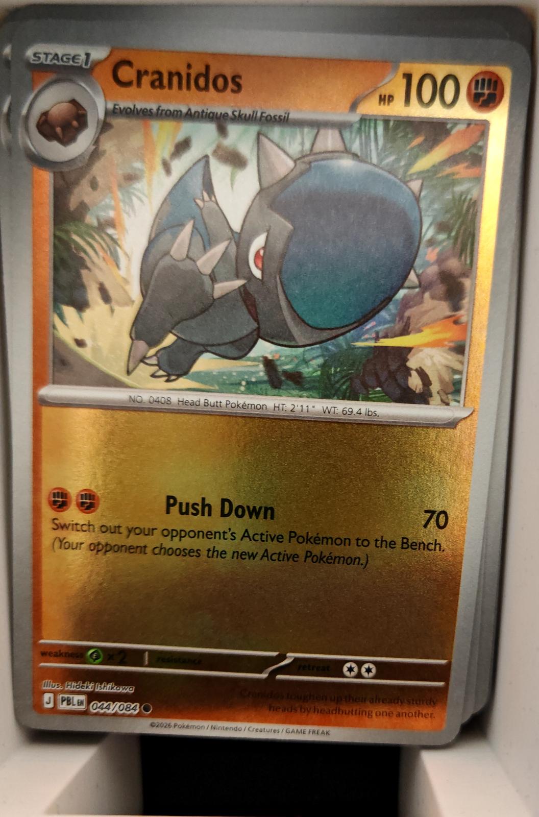 Cranidos - 044/084 - Reverse Holo - PITCH BLACK - Pokemon - Common | AA14-78