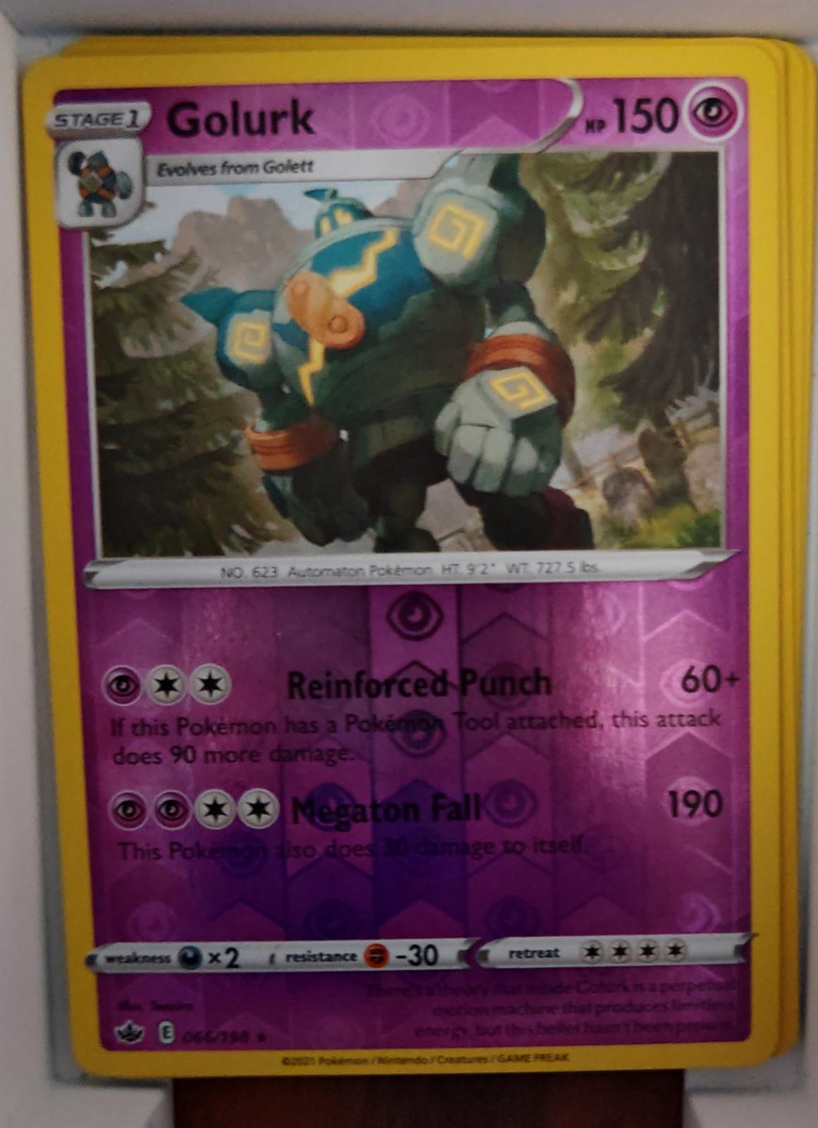 Golurk - 066/198 - Reverse Holo - CHILLING REIGN - Pokemon - Rare | AA56-6