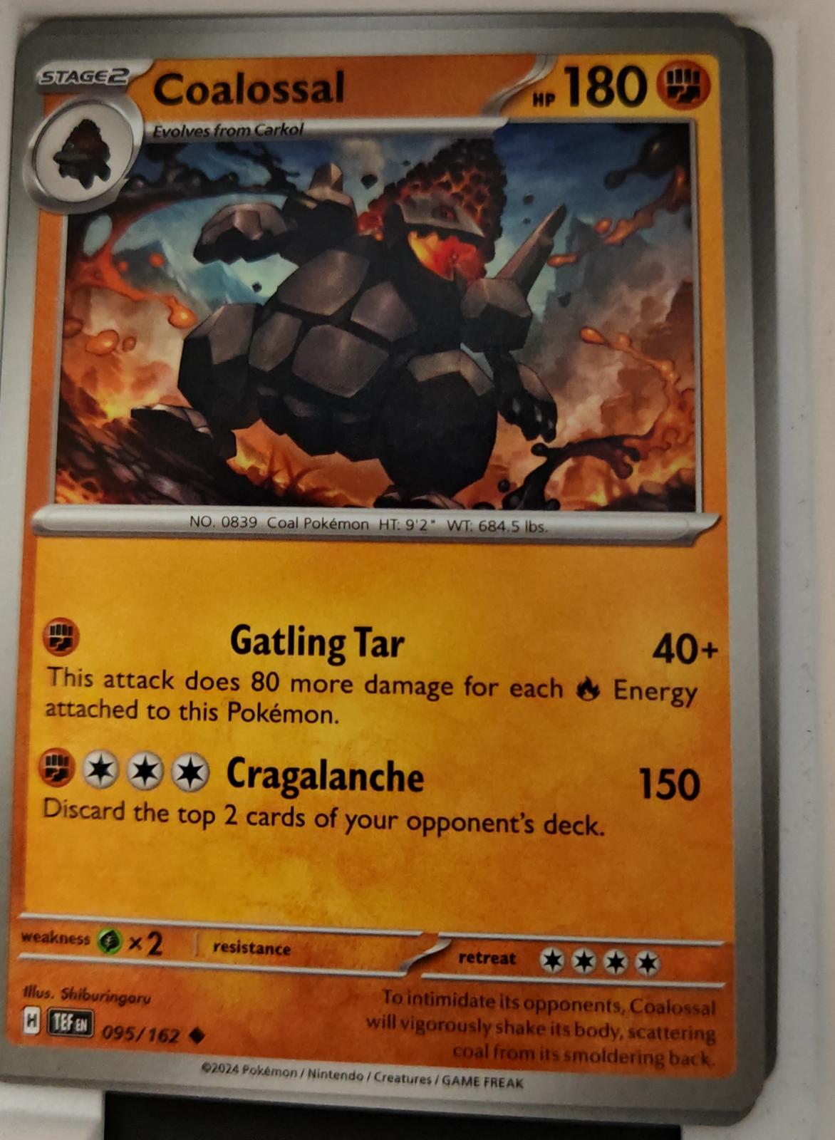 Coalossal - 095/162 - - TEMPORAL FORCES - Pokemon - Uncommon | AA27-8
