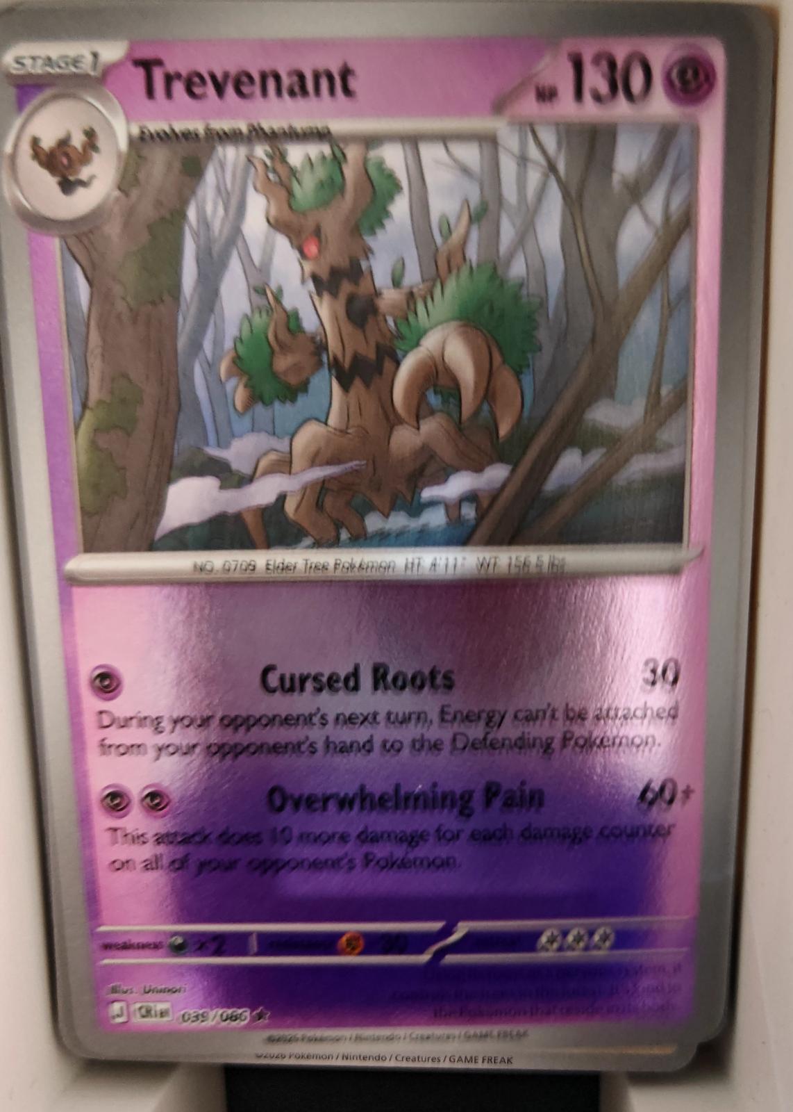 Trevenant - 039/086 - Reverse Holo - CHAOS RISING - Pokemon - Rare | AA18-82
