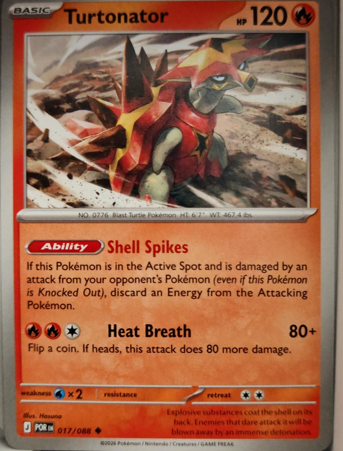 Turtonator - 017/088 - - PERFECT ORDER - Pokemon - Uncommon | AA03-19