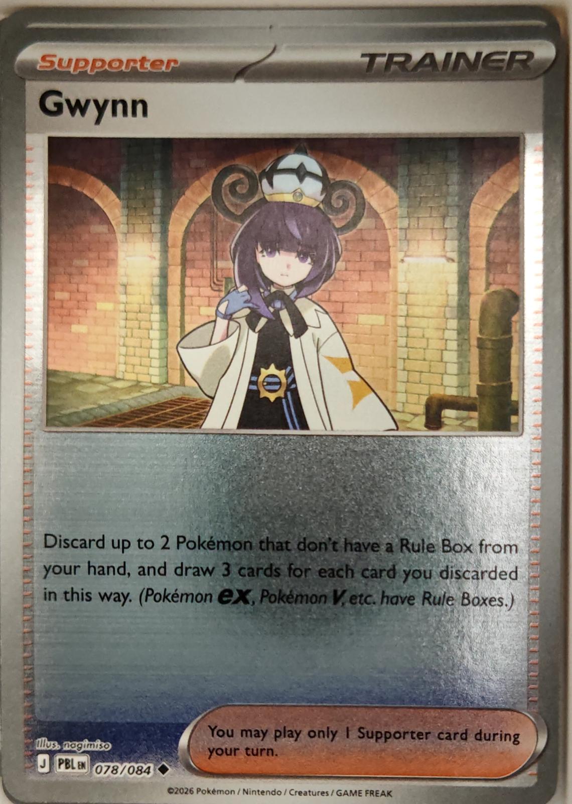 Gwynn - 078/084 - Reverse Holo - PITCH BLACK - Pokemon - Uncommon | AA15-6