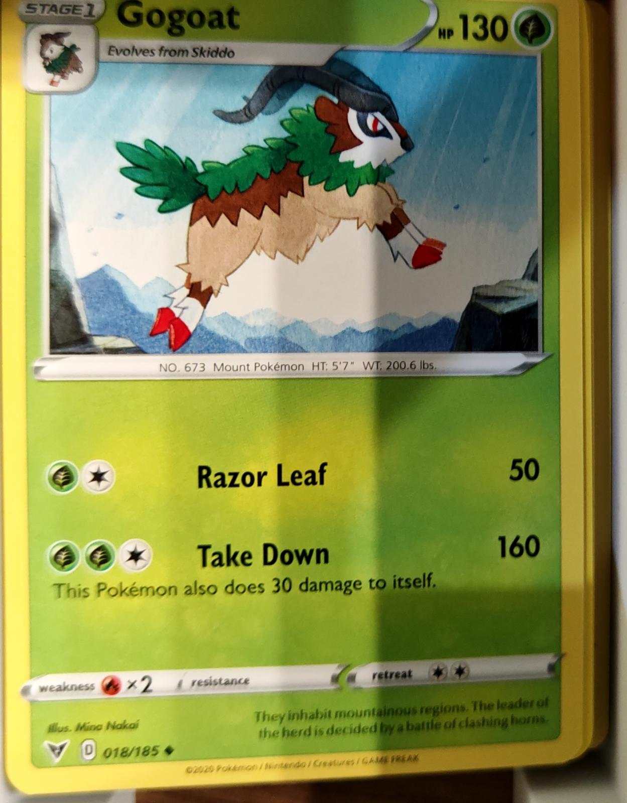 Gogoat - 018/185 - - VIVID VOLTAGE - Pokemon - Uncommon | AA66-47