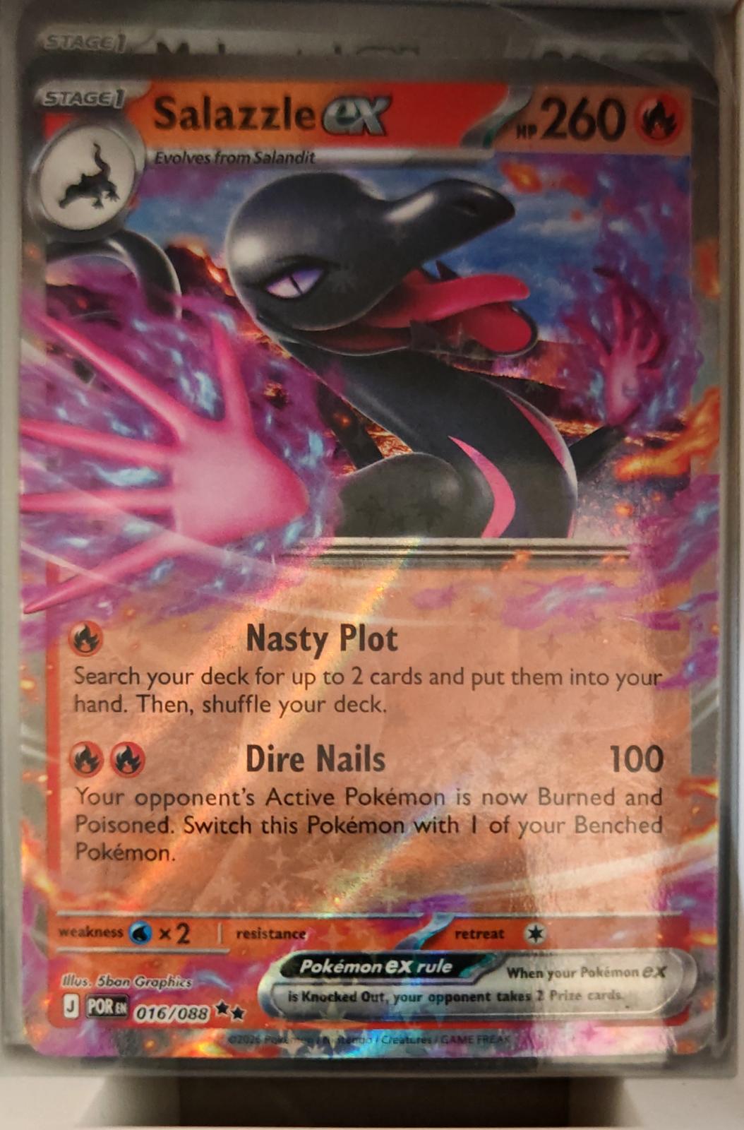 Salazzle ex - 016/088 - Holo - PERFECT ORDER - Pokemon - Double Rare | AA37-27