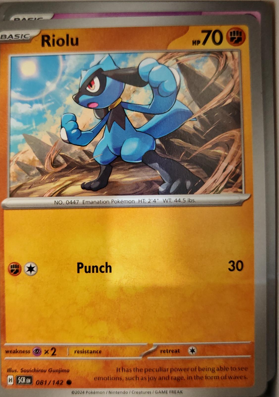 Riolu - 81/142 - - STELLAR CROWN - Pokemon - Common | AA05-58