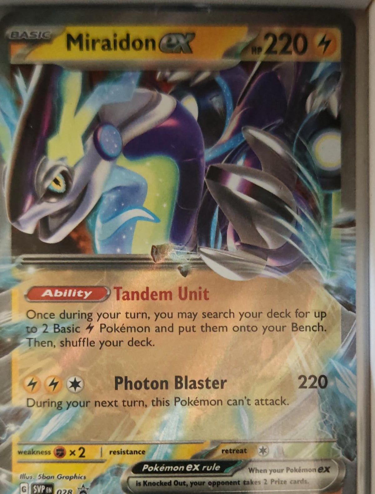 Miraidon ex - 028 - Holo - SCARLET & VIOLET PROMO - Pokemon - Promo | AA37-9