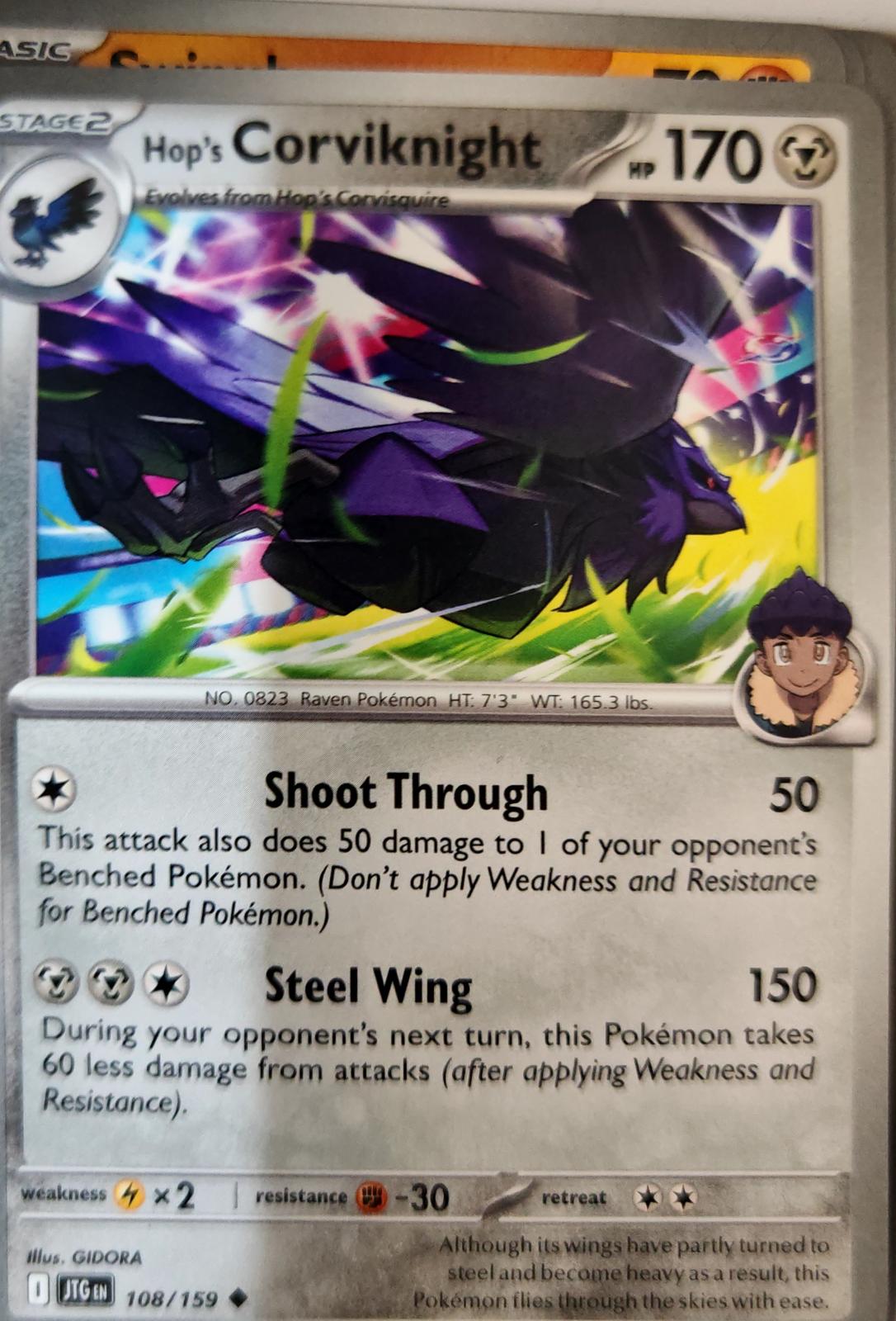 Hop's Corviknight - 108/159 - - JOURNEY TOGETHER - Pokemon - Uncommon | AA07-80