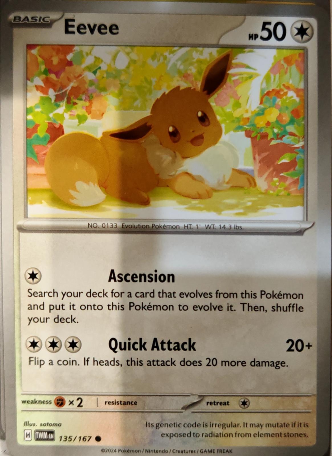 Eevee - 135/167 - - TWILIGHT MASQUERADE - Pokemon - Common | AA76-9