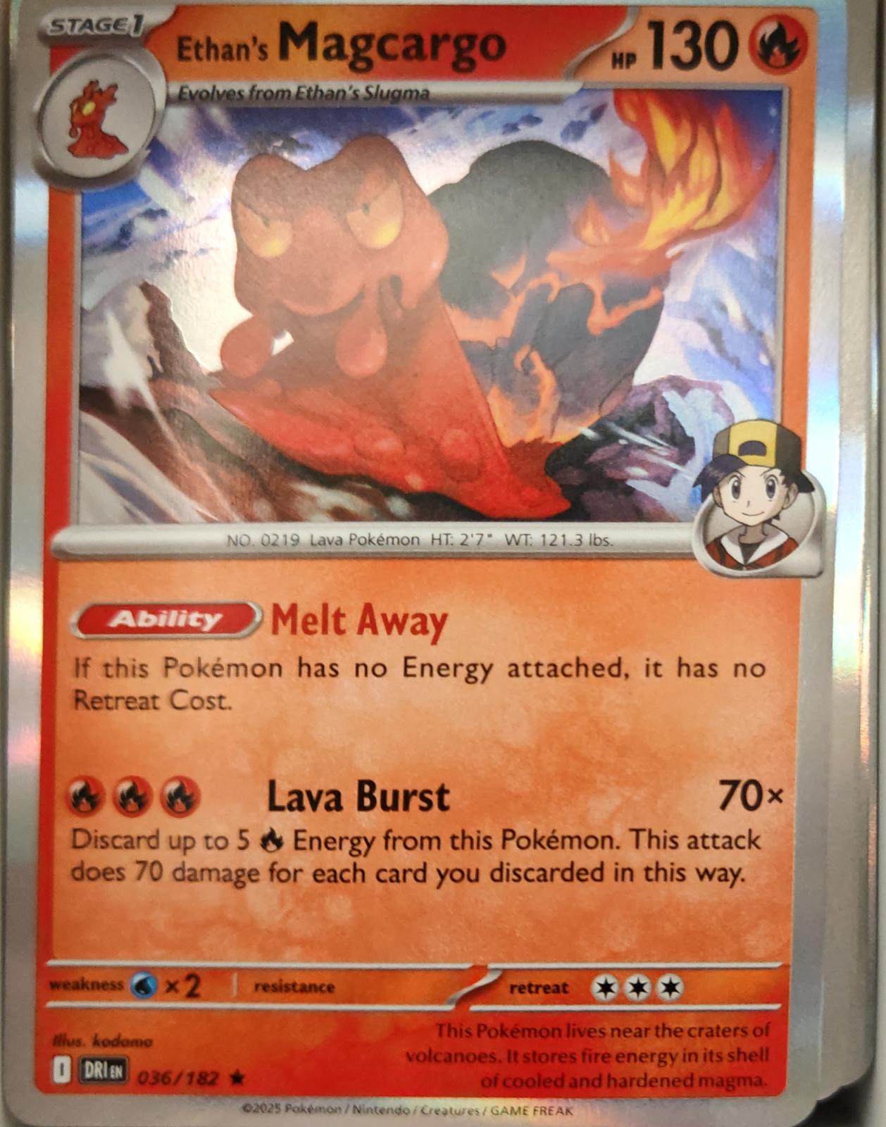 Ethan's Magcargo - 036/182 - Holo - DESTINED RIVALS - Pokemon - Rare | AA13-60