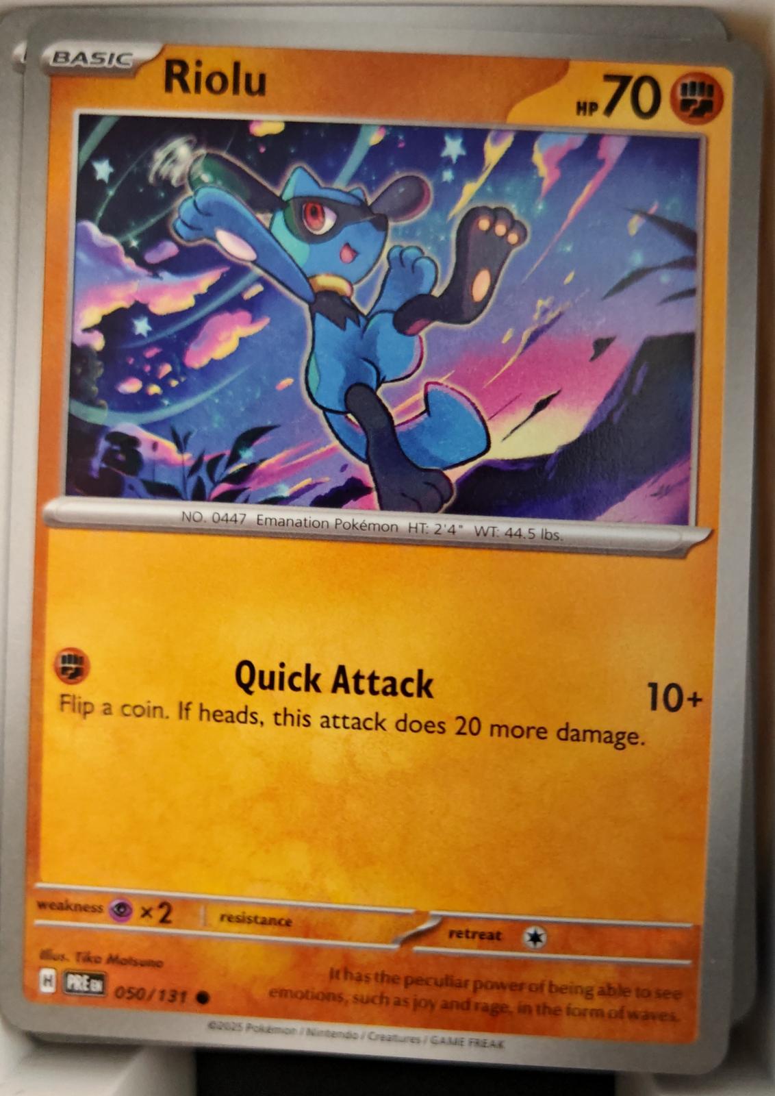 Riolu - 050/131 - - PRISMATIC EVOLUTIONS - Pokemon - Common | AA27-97