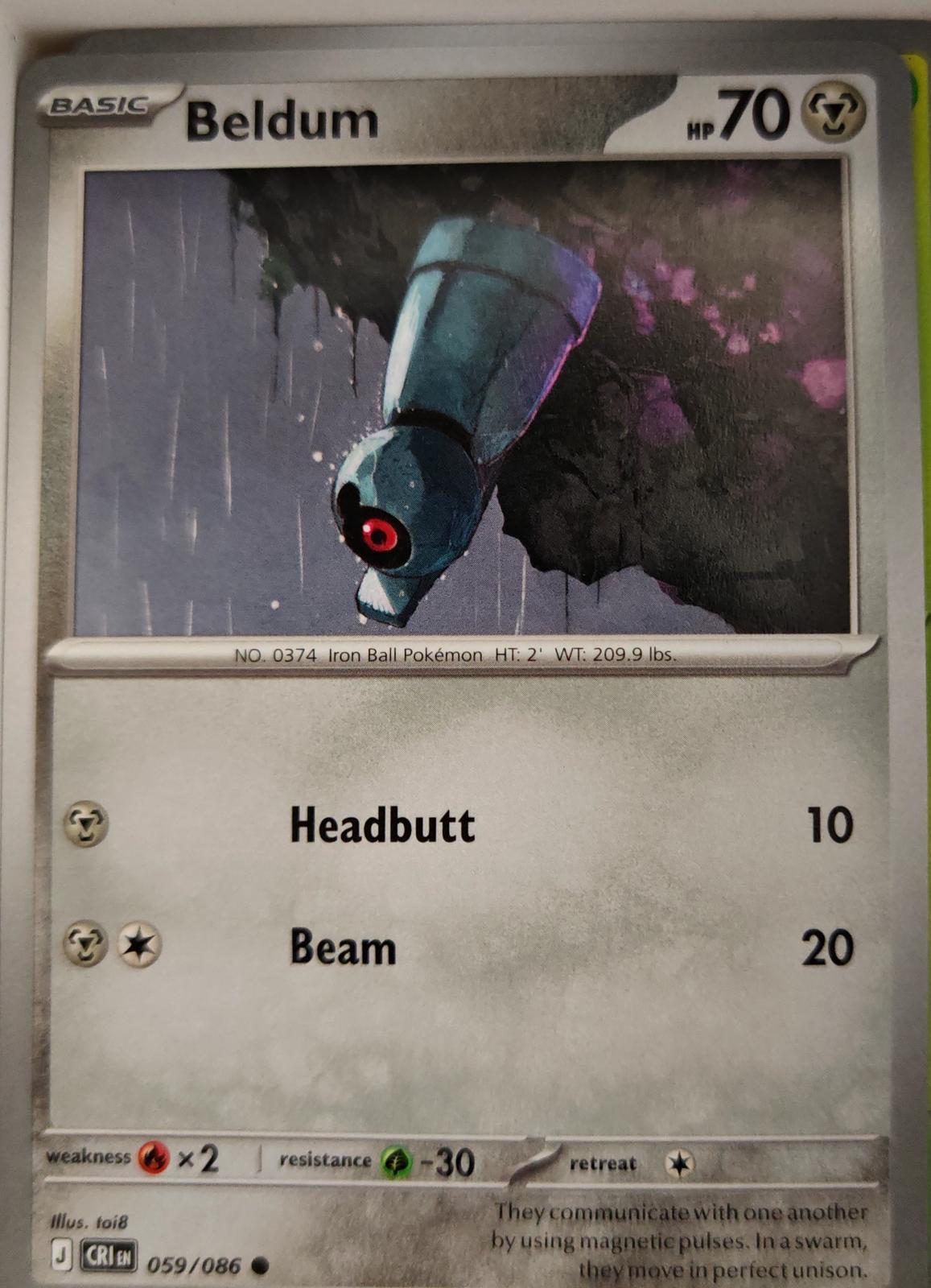 Beldum - 059/086 - - CHAOS RISING - Pokemon - Common | AA08-84