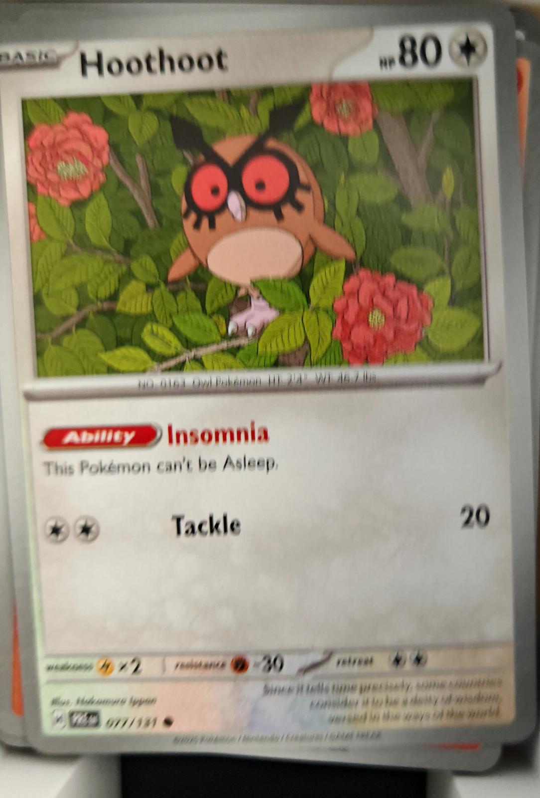 Hoothoot - 077/131 - - PRISMATIC EVOLUTIONS - Pokemon - Common | AA27-80