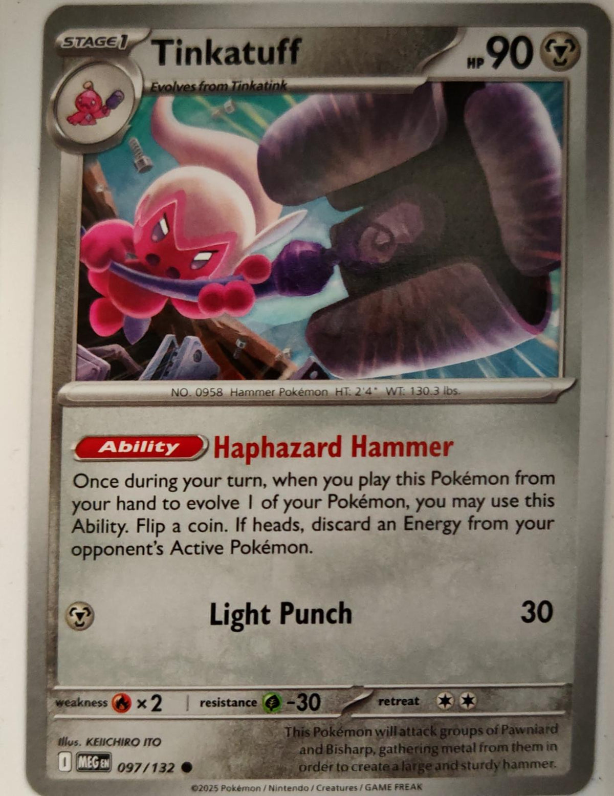 Tinkatuff - 097/132 - - MEGA EVOLUTION - Pokemon - Common | AA12-1