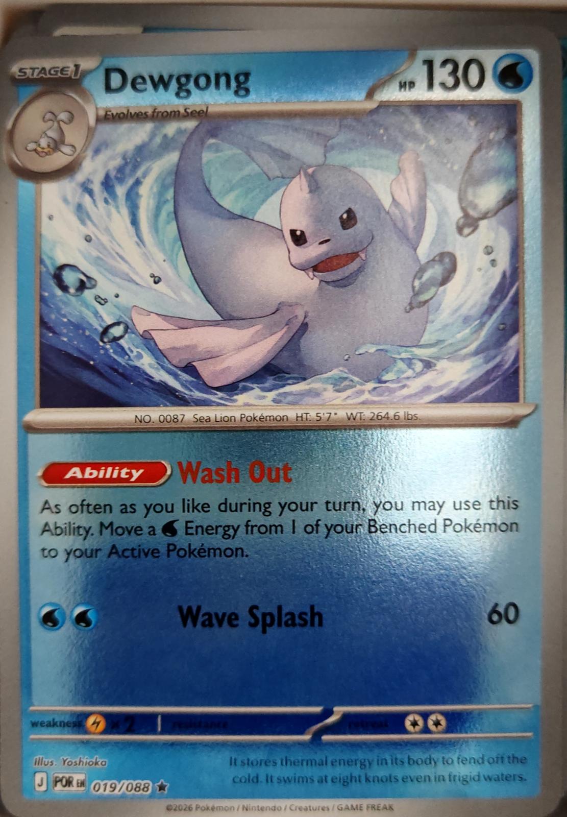 Dewgong - 019/088 - Reverse Holo - PERFECT ORDER - Pokemon - Rare | AA04-40
