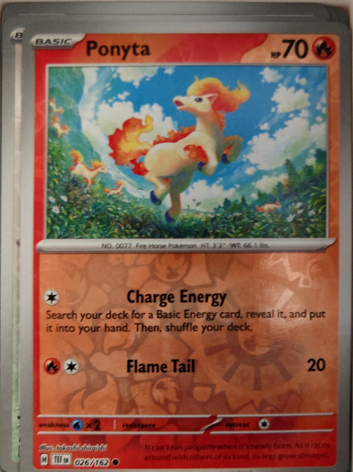 Ponyta - 026/162 - Reverse Holo - TEMPORAL FORCES - Pokemon - Common | AA24-53