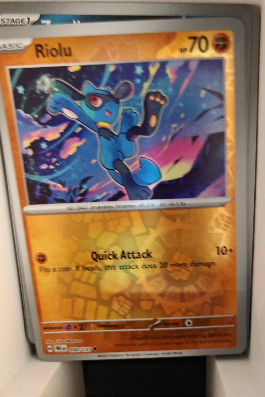 Riolu - 050/131 - Reverse Holo - PRISMATIC EVOLUTIONS - Pokemon - | AA18-78