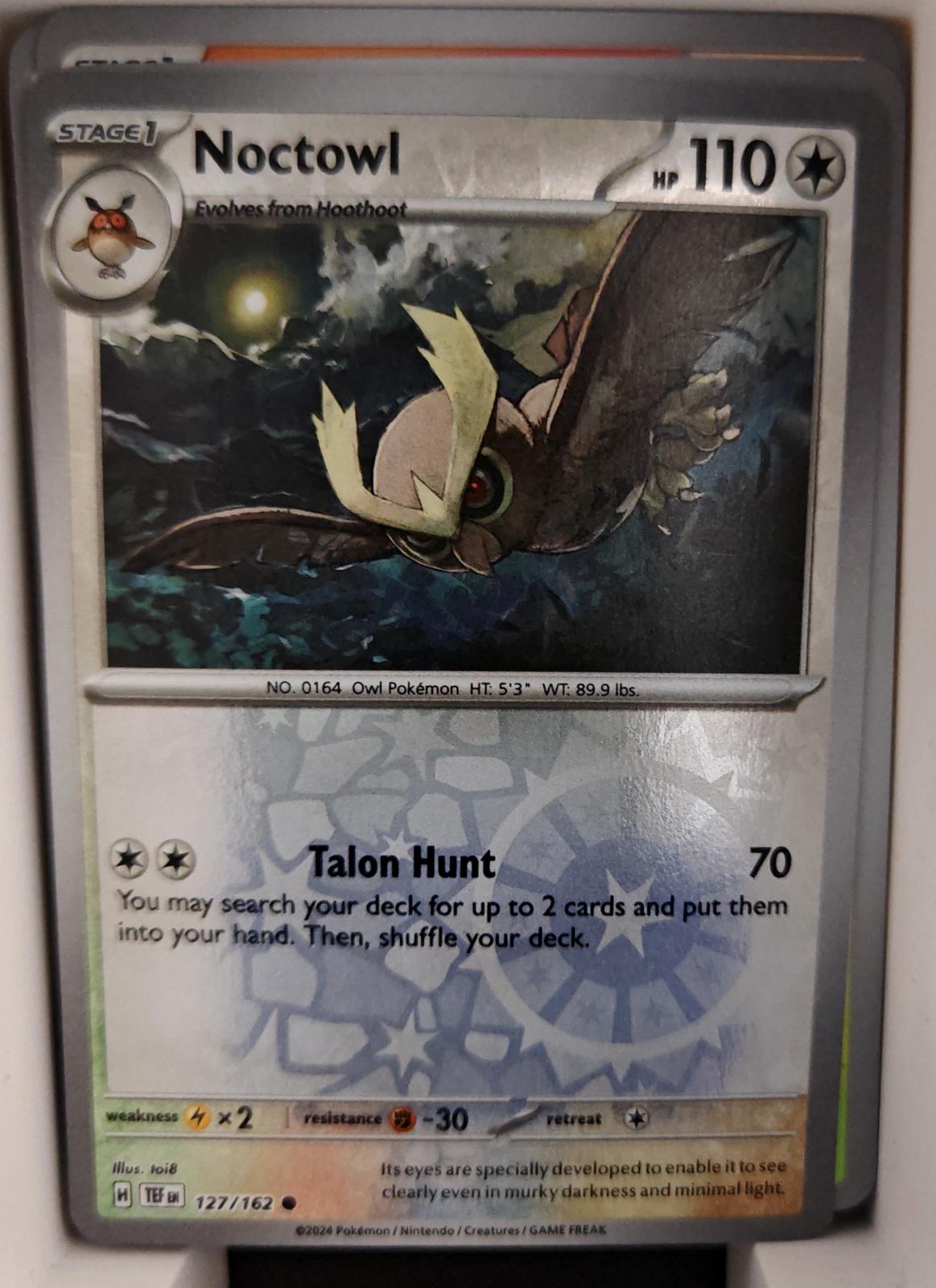 Noctowl - 127/162 - Reverse Holo - TEMPORAL FORCES - Pokemon - Common | AA26-43