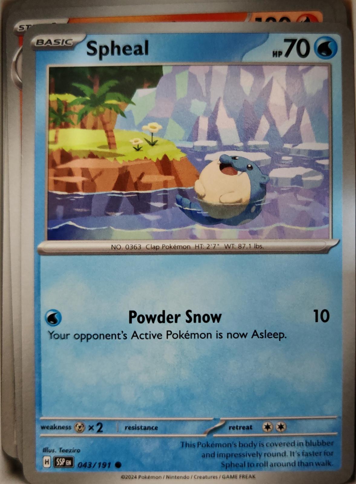 Spheal - 043/191 - - SURGING SPARKS - Pokemon - Common | AA09-31