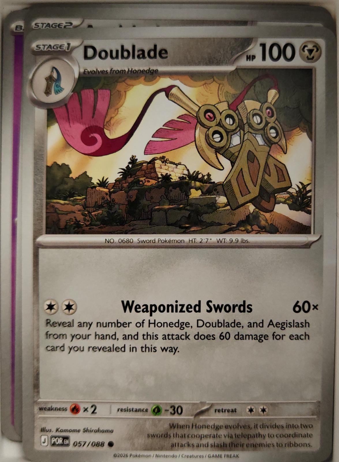 Doublade - 057/088 - - PERFECT ORDER - Pokemon - Common | AA08-8