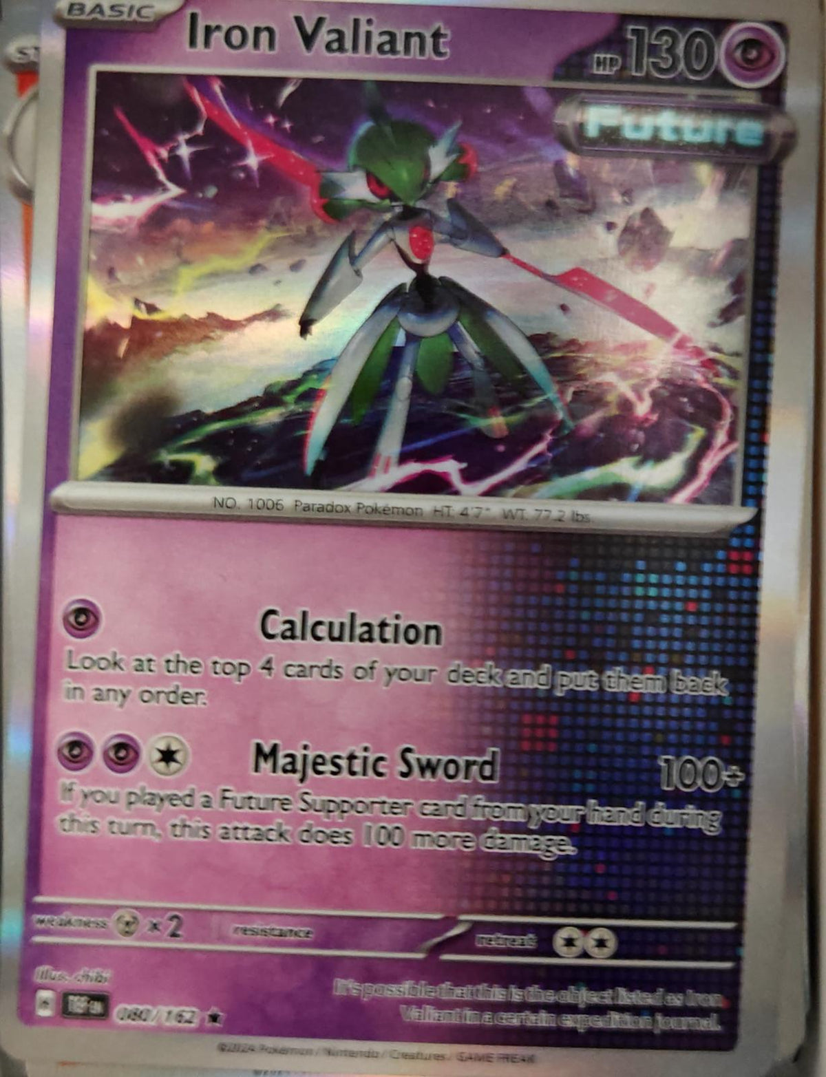 Iron Valiant - 080/162 - Holo - TEMPORAL FORCES - Pokemon - Rare | AA24-18