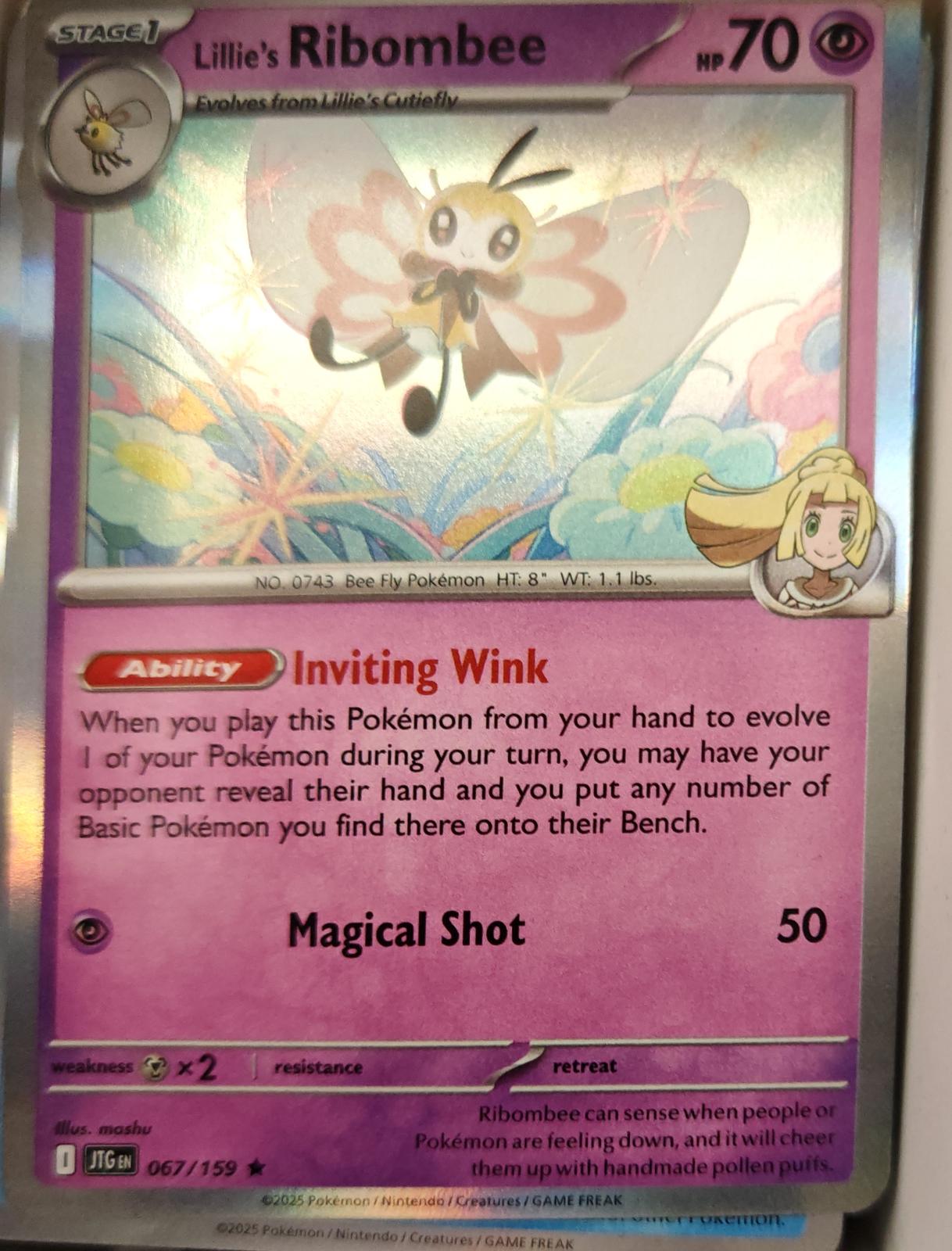 Lillie's Ribombee - 067/159 - Holo - JOURNEY TOGETHER - Pokemon - Rare | AA13-72