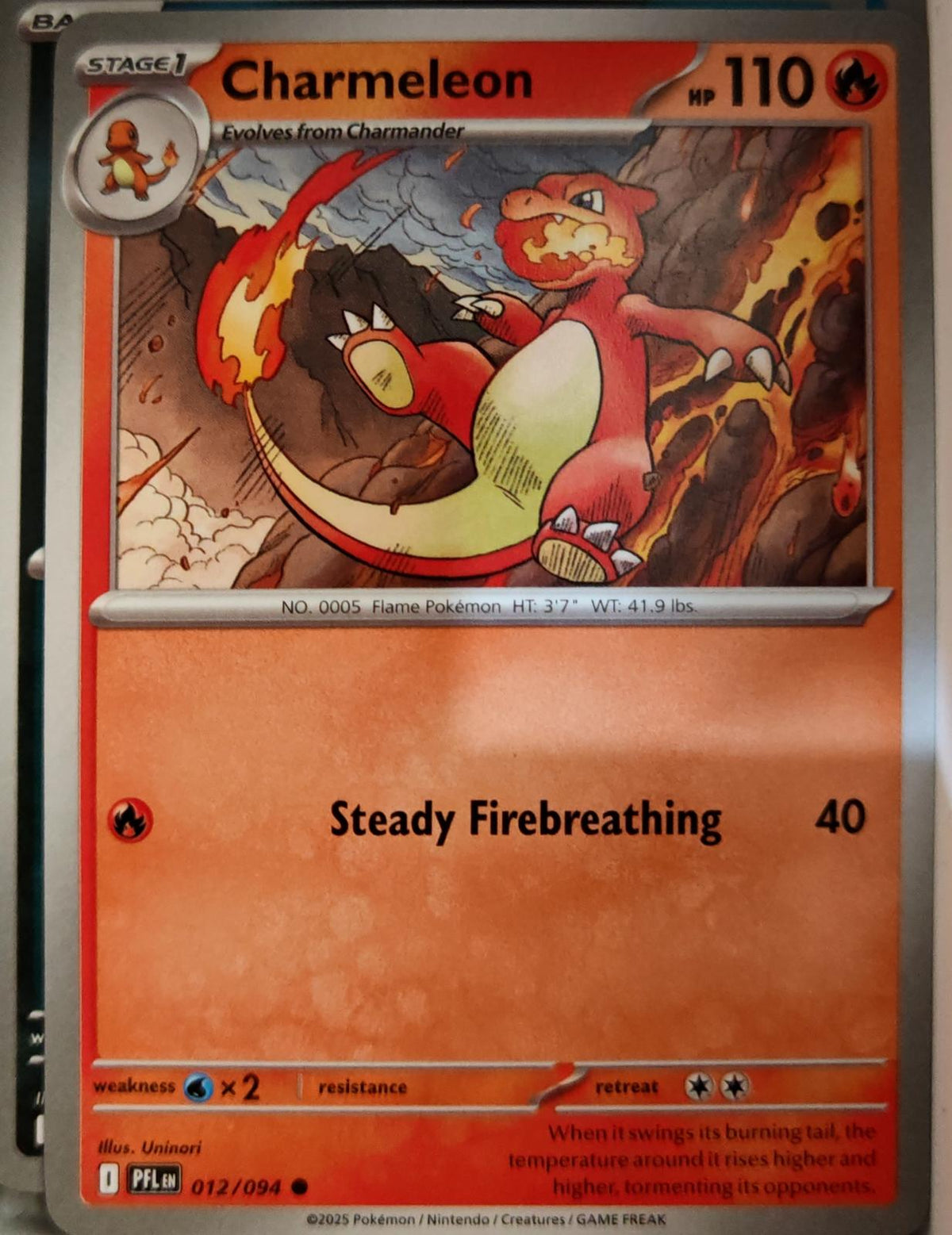 Charmeleon - 012/094 - - PHANTASMAL FLAMES - Pokemon - Common | AA05-24
