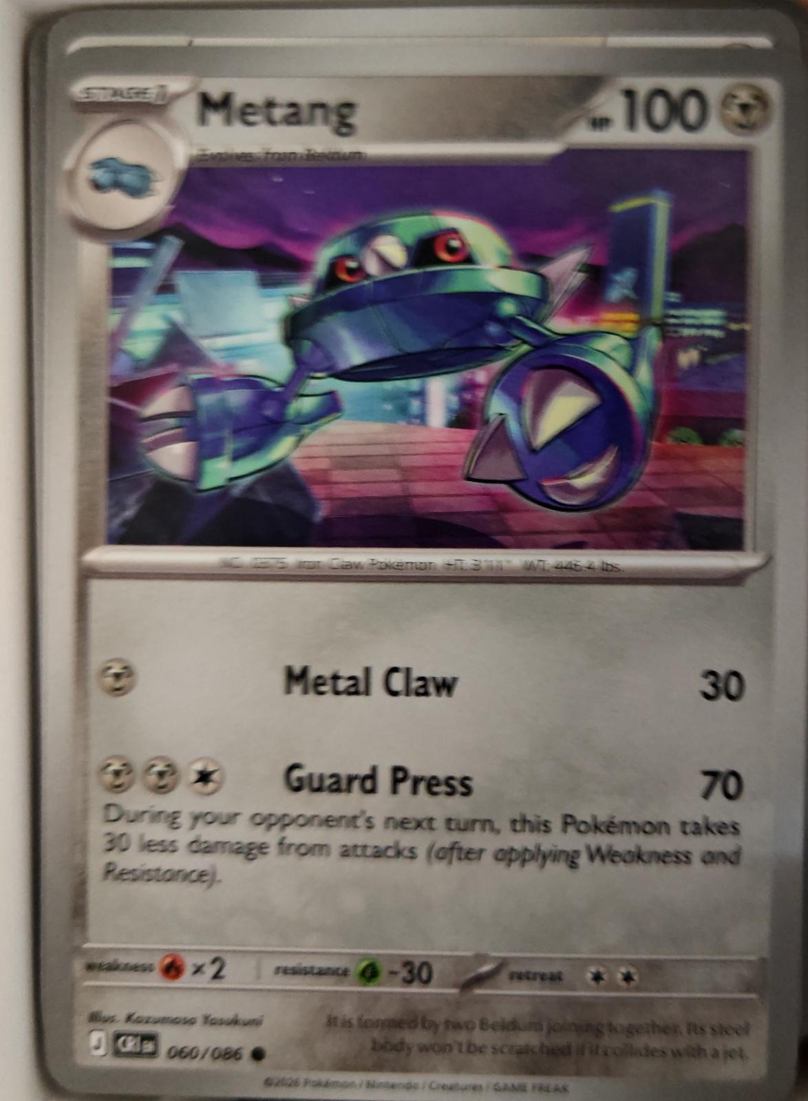 Metang - 060/086 - - CHAOS RISING - Pokemon - Common | AA23-84