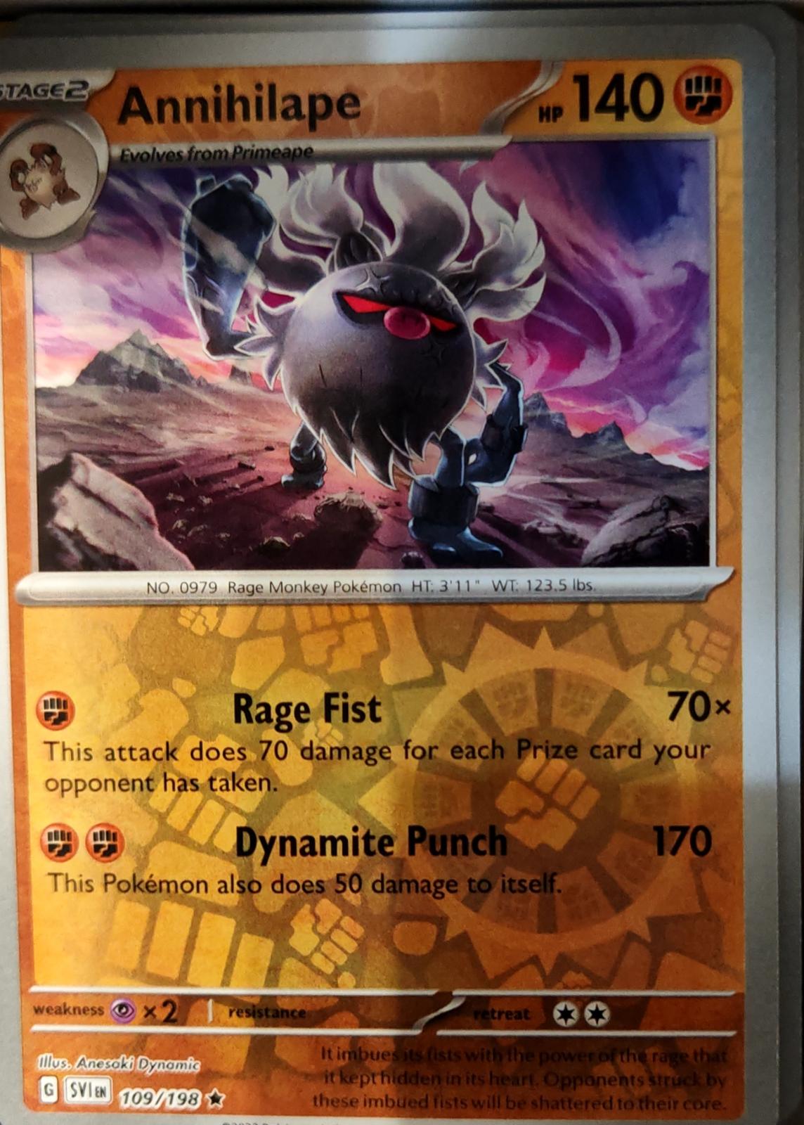 Annihilape - 109/198 - Reverse Holo - SCARLET & VIOLET - Pokemon - | AA72-25