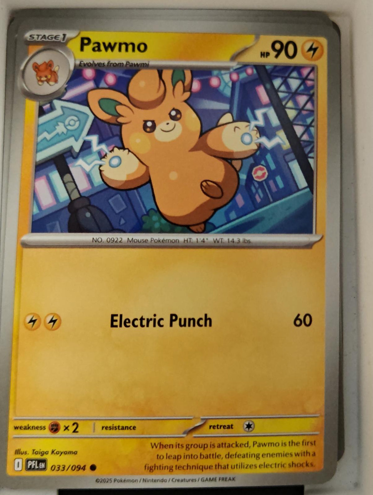 Pawmo - 033/094 - - PHANTASMAL FLAMES - Pokemon - Common | AA27-14