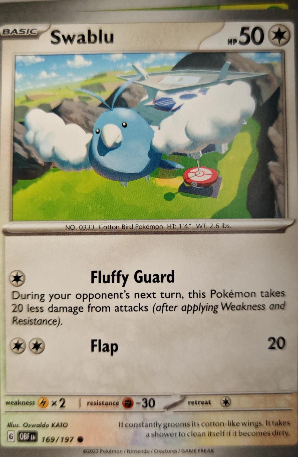 Swablu - 169/197 - - OBSIDIAN FLAMES - Pokemon - Common | AA05-97