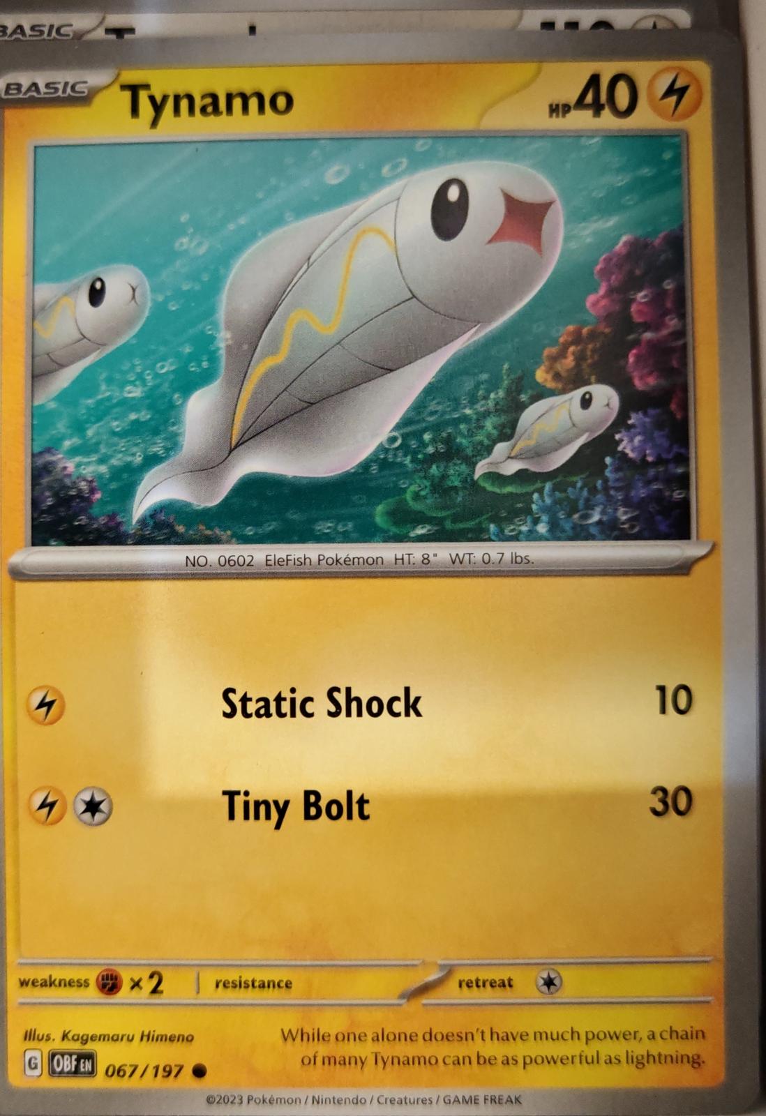 Tynamo - 067/197 - - OBSIDIAN FLAMES - Pokemon - Common | AA05-72