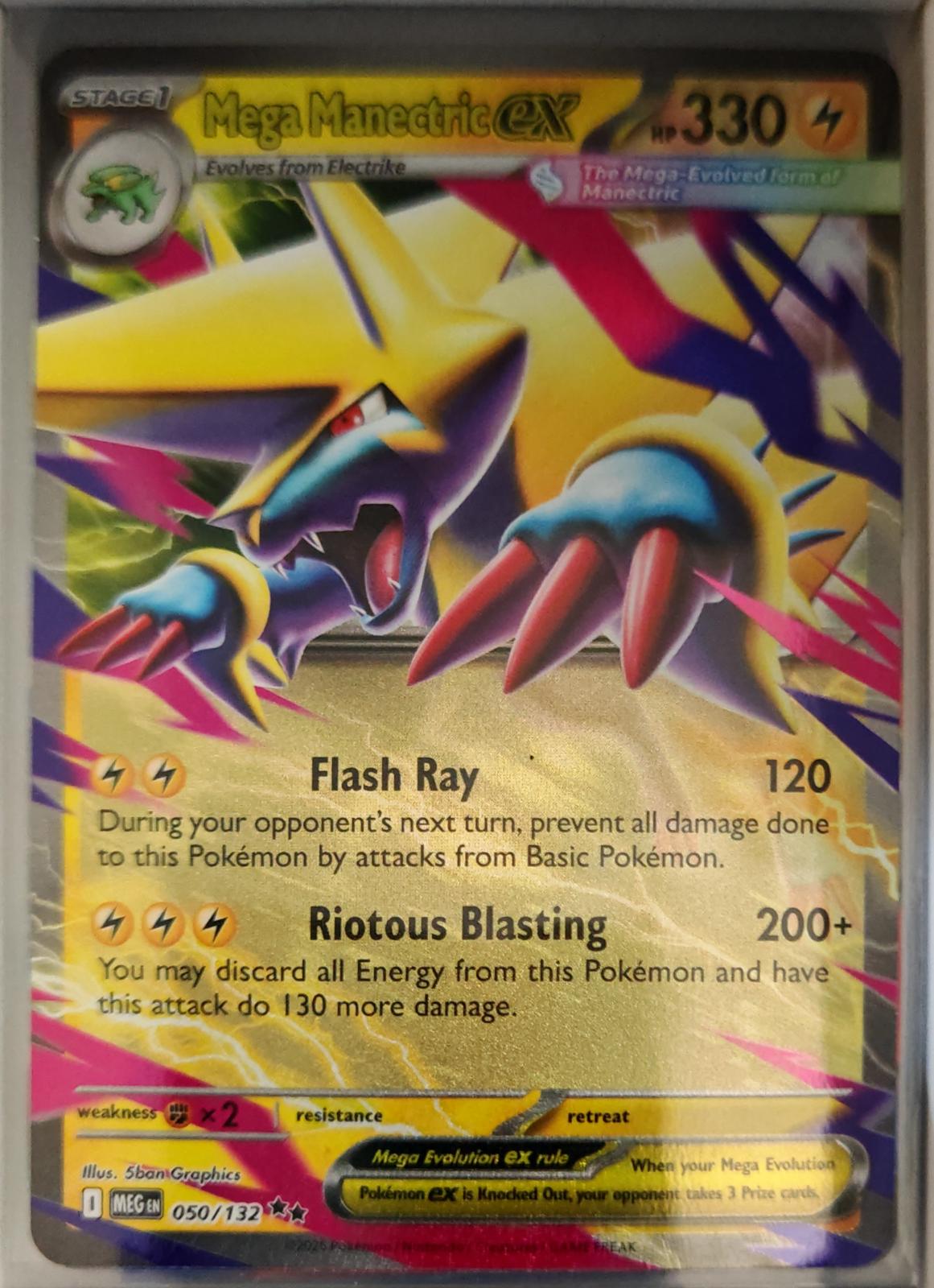 Mega Manectric ex - 050/132 - Holo - MEGA EVOLUTION - Pokemon - | AA37-34