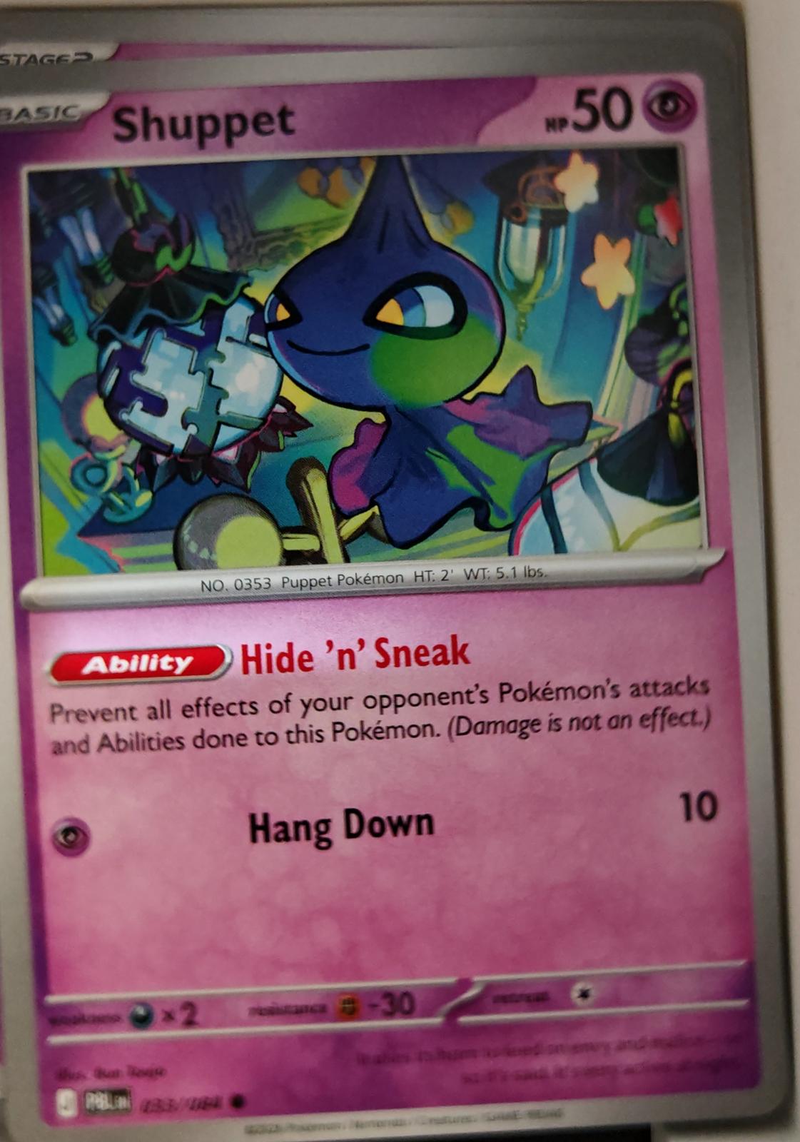 Shuppet - 033/084 - - PITCH BLACK - Pokemon - Common | AA17-24