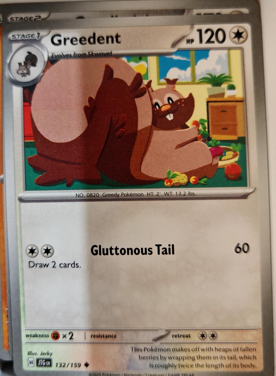 Greedent - 132/159 - - JOURNEY TOGETHER - Pokemon - Uncommon | AA07-81