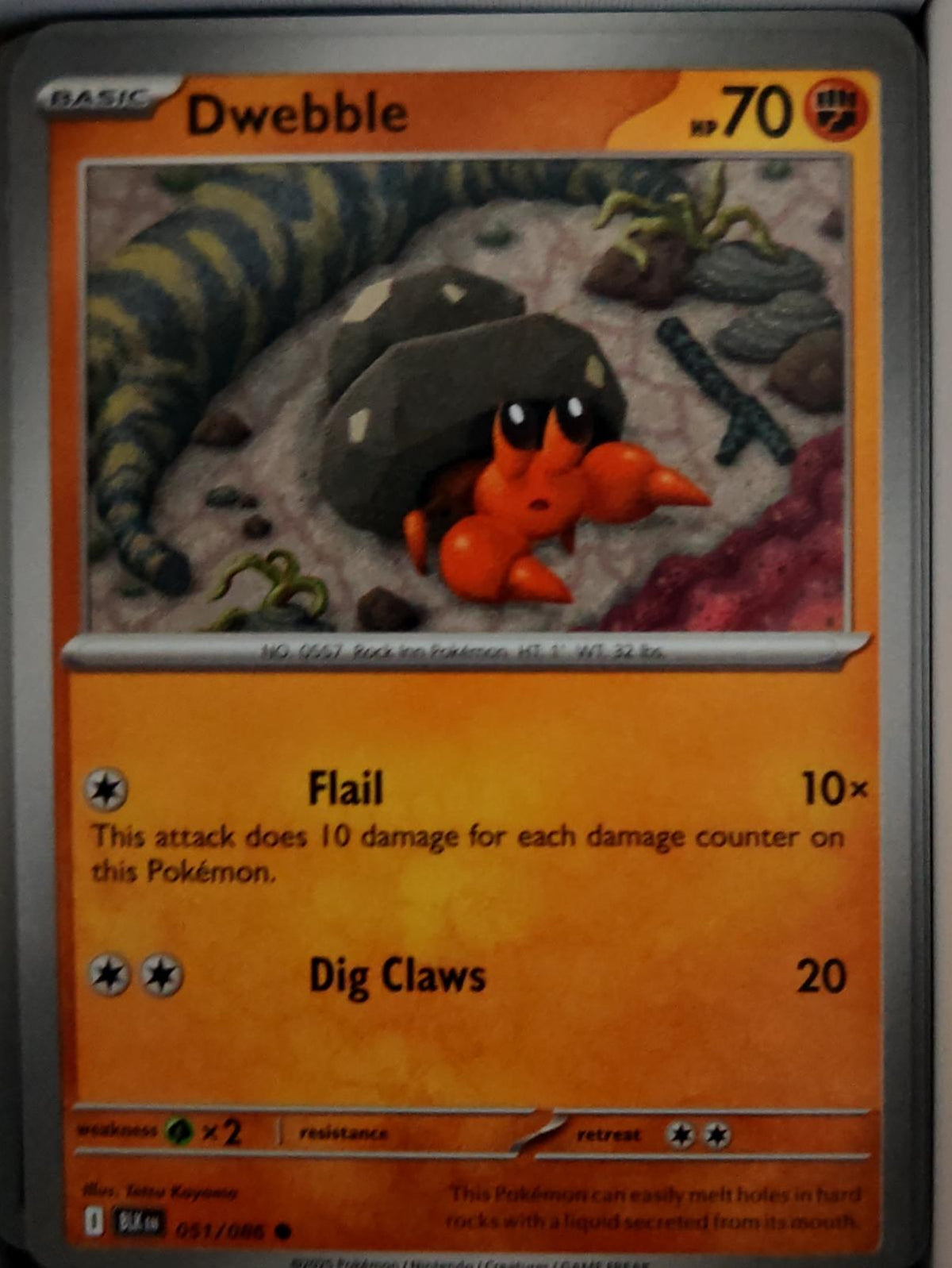 Dwebble - 051/086 - - BLACK BOLT - Pokemon - Common | AA46-30