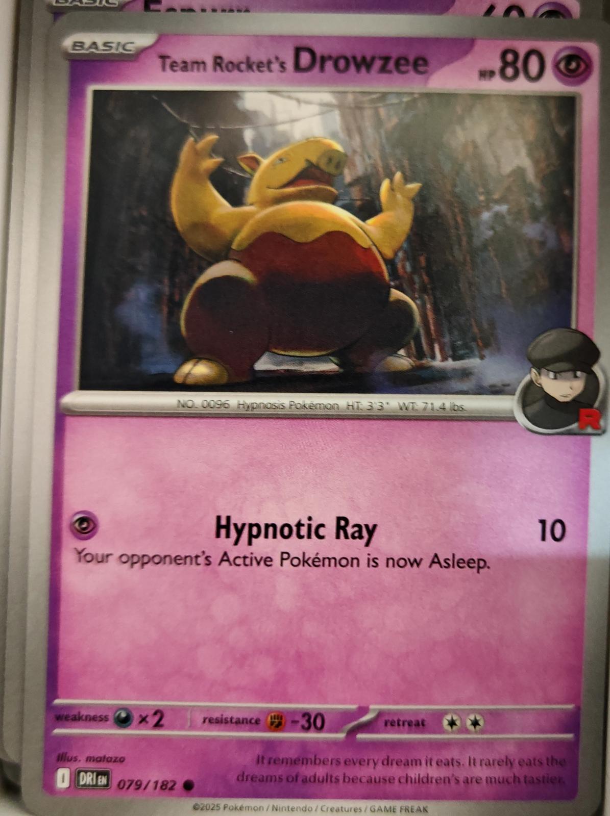 Team Rocket's Drowzee - 079/182 - - DESTINED RIVALS - Pokemon - Common | AA09-71