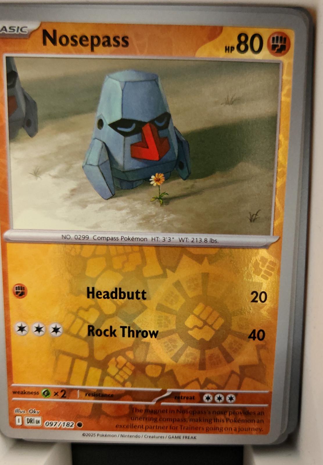 Nosepass - 097/182 - Reverse Holo - DESTINED RIVALS - Pokemon - Common | AA19-66