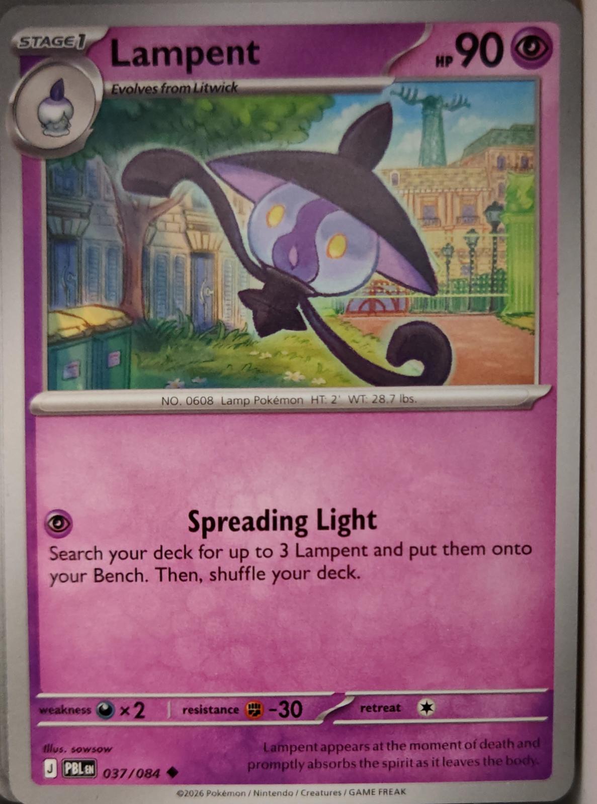 Lampent - 037/084 - - PITCH BLACK - Pokemon - Uncommon | AA16-40