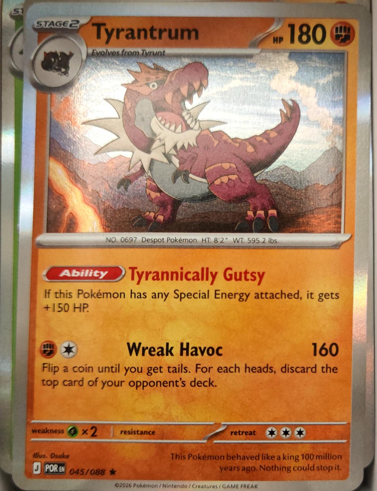 Tyrantrum - 045/088 - Holo - PERFECT ORDER - Pokemon - Rare | AA13-55
