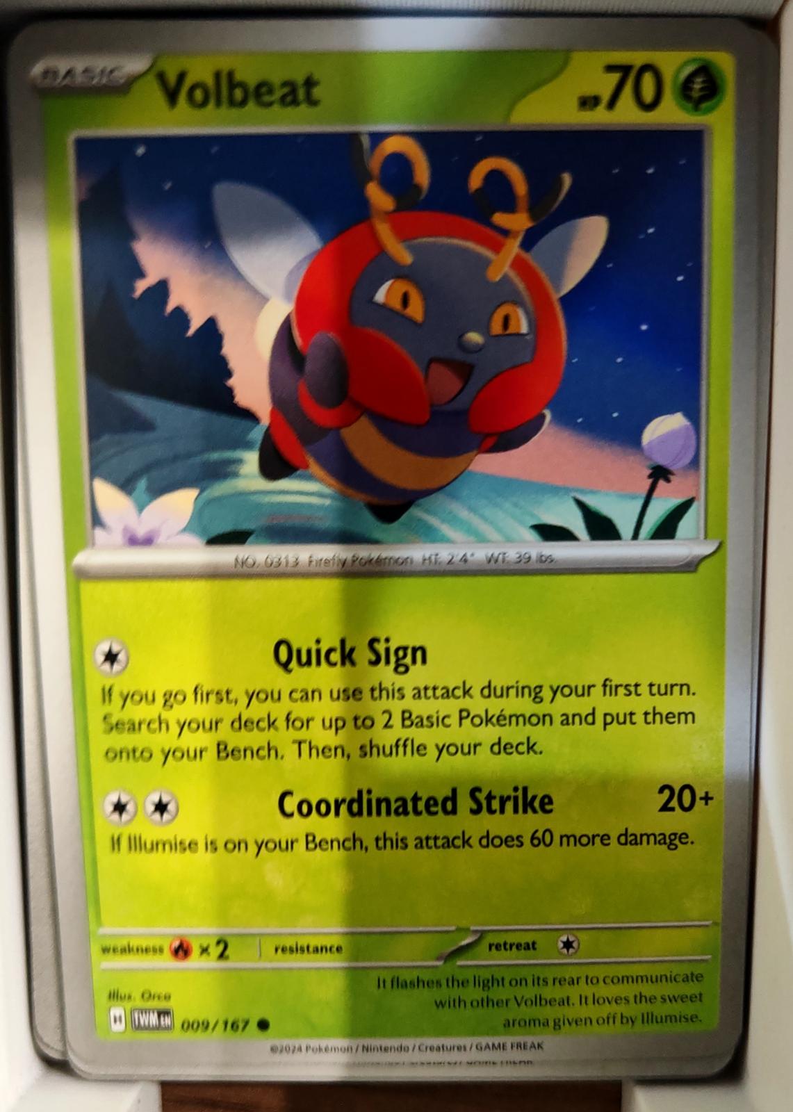 Volbeat - 009/167 - - TWILIGHT MASQUERADE - Pokemon - Common | AA76-34