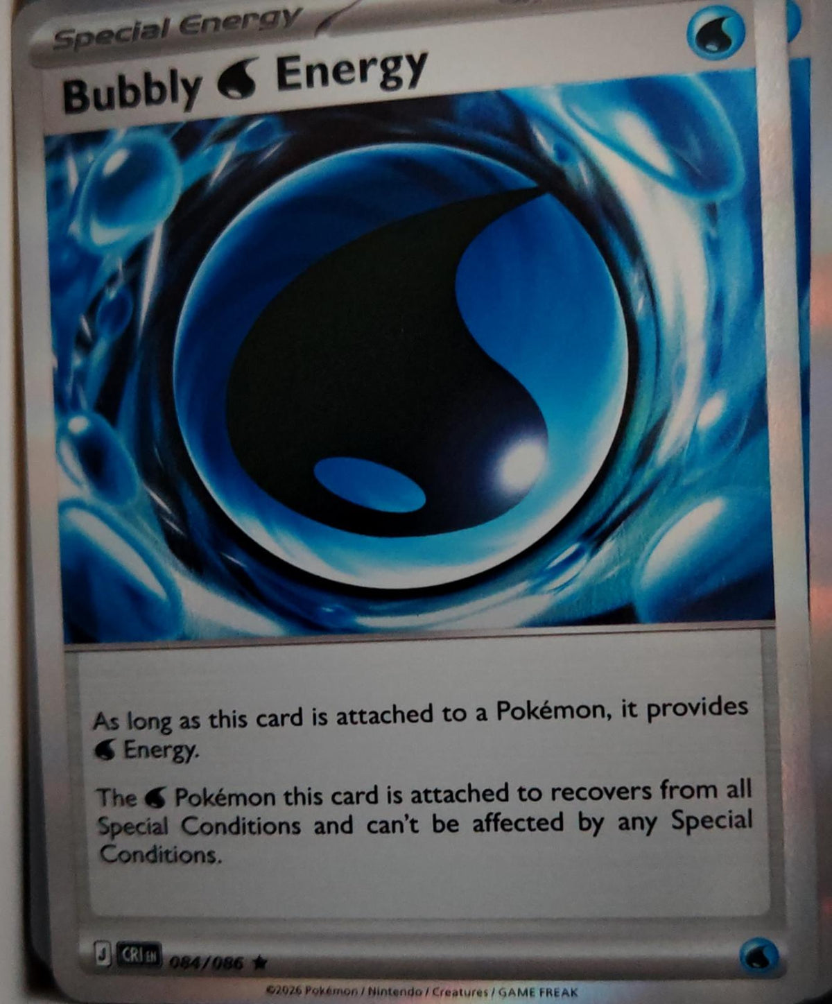 Bubbly W Energy - 084/086 - Holo - CHAOS RISING - Pokemon - Rare | AA59-31
