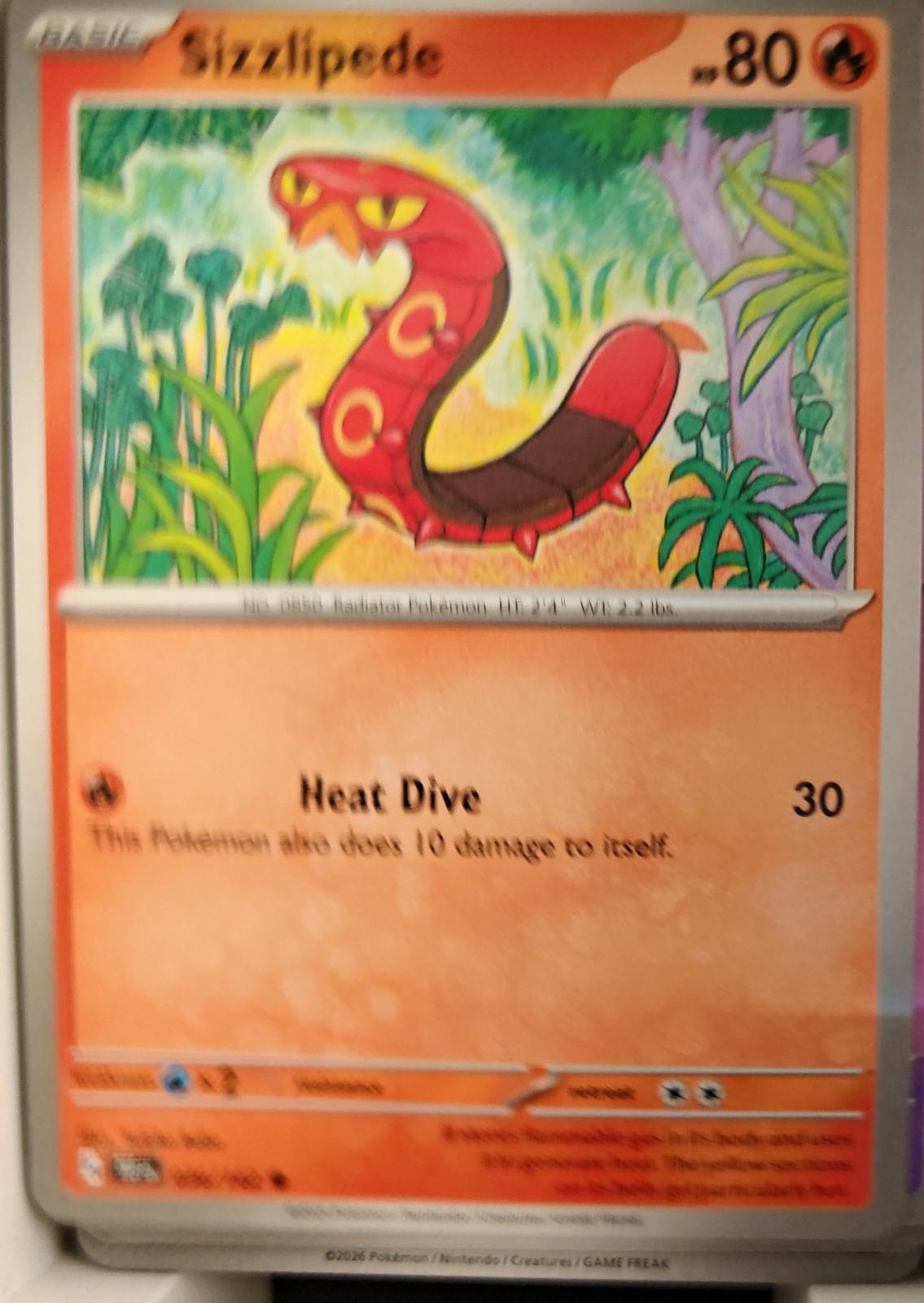 Sizzlipede - 036/162 - - TEMPORAL FORCES - Pokemon - Common | AA22-88