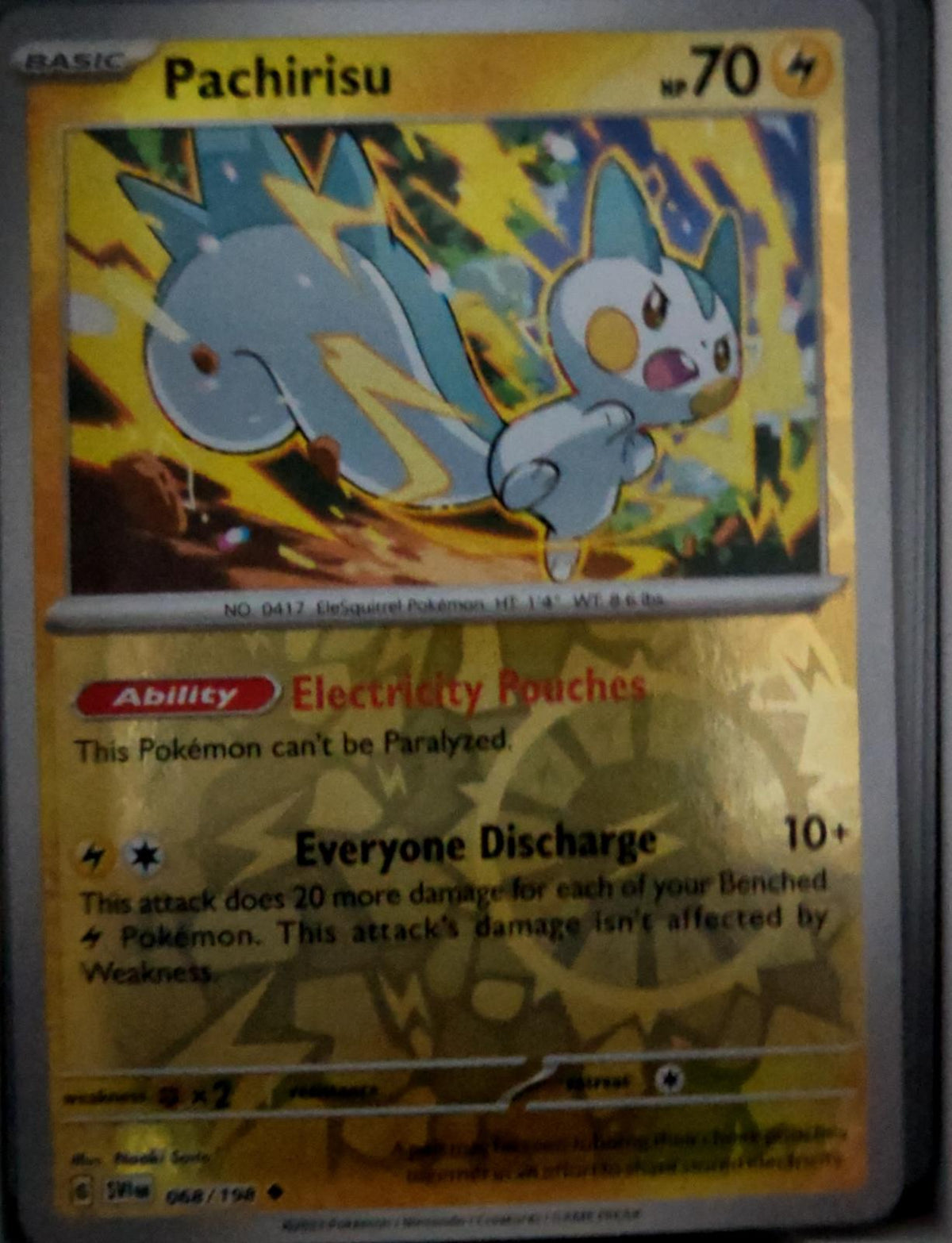Pachirisu - 068/198 - Reverse Holo - SCARLET & VIOLET - Pokemon - | AA49-82
