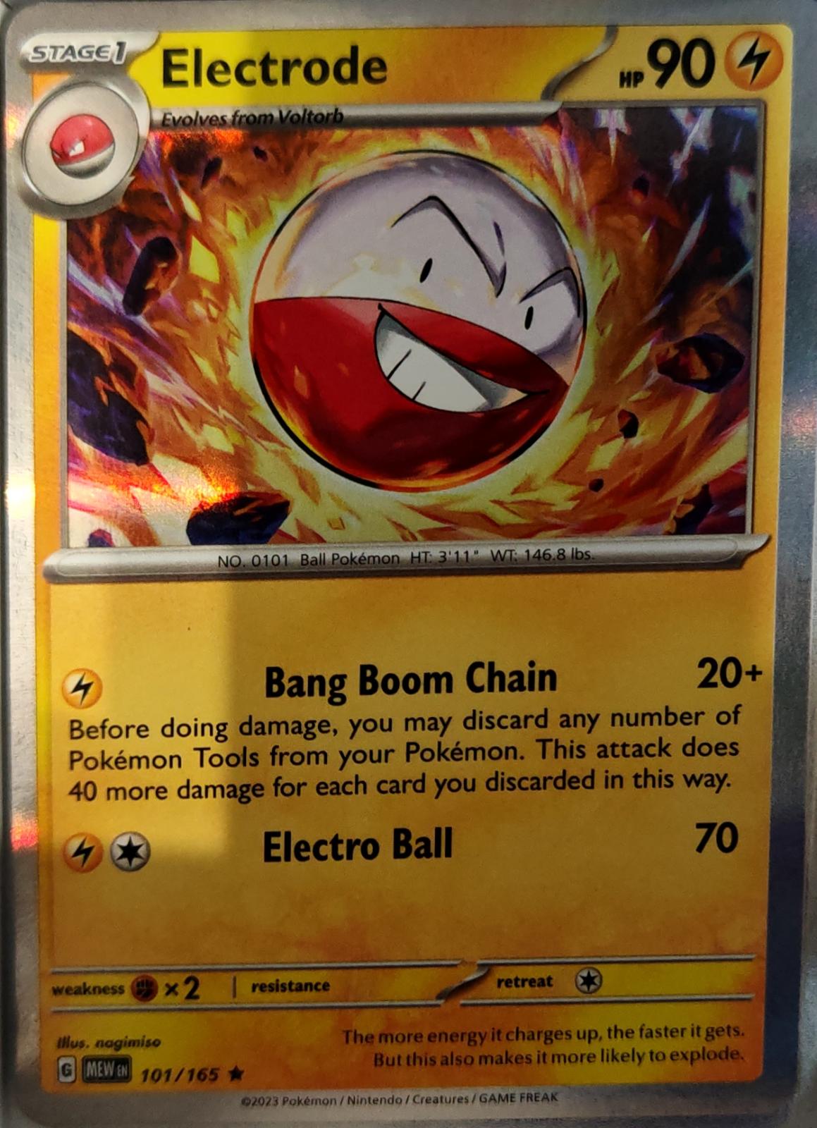 Electrode - 101/165 - Holo - 151 - Pokemon - Rare | AA74-5