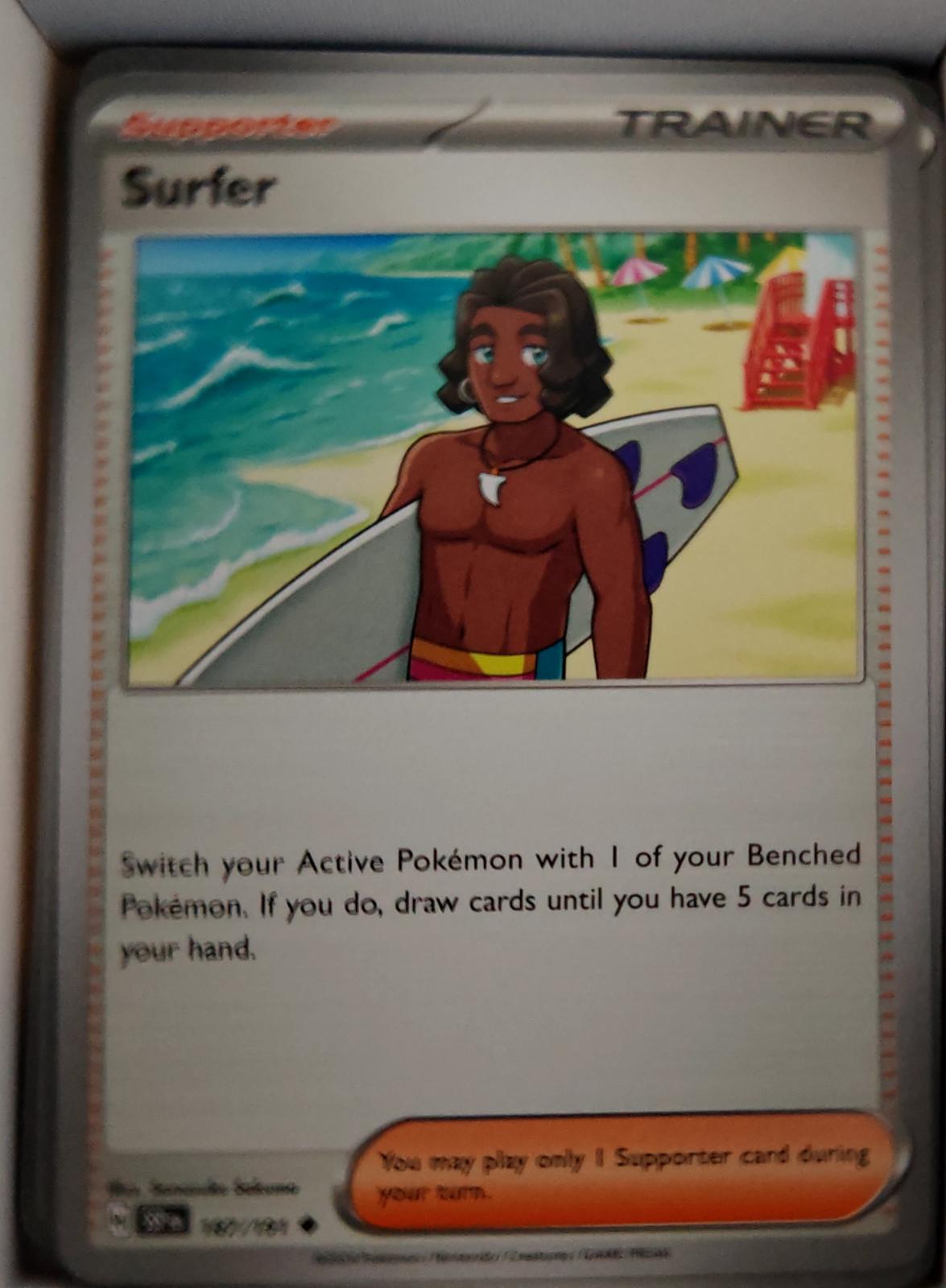 Surfer - 187/191 - - SURGING SPARKS - Pokemon - Uncommon | AA41-69