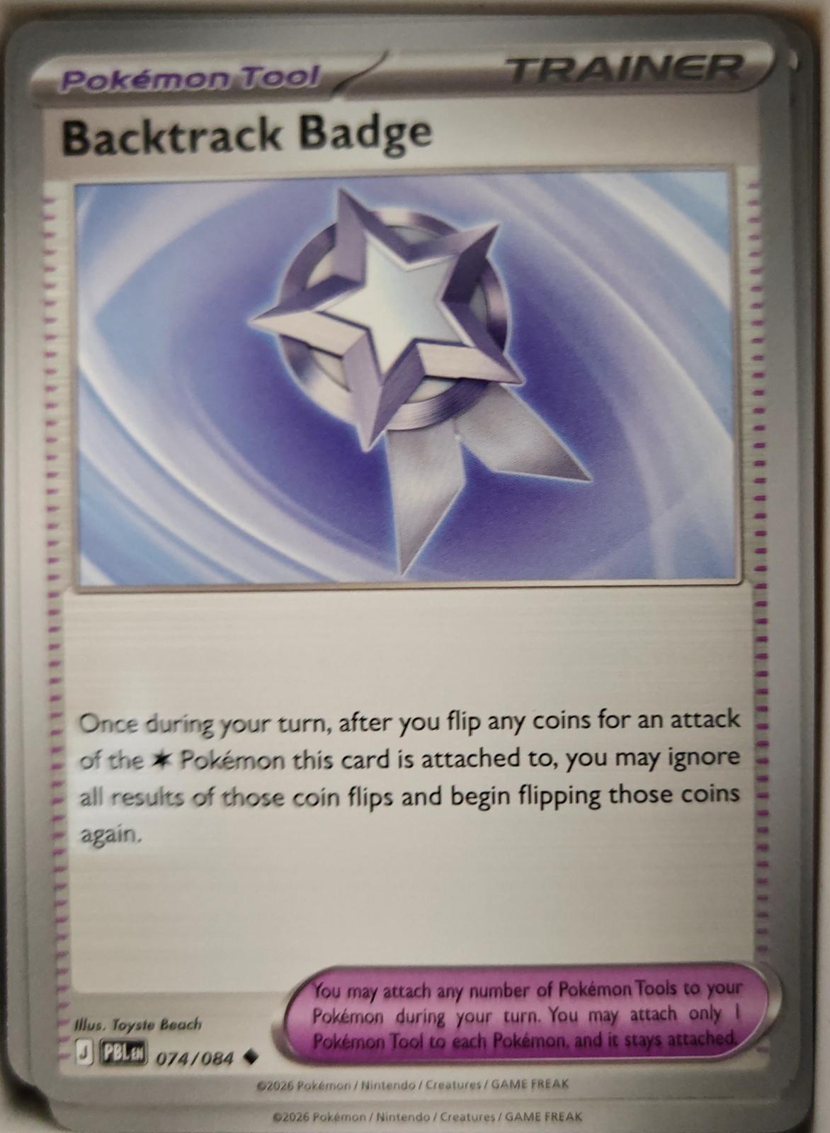 Backtrack Badge - 074/084 - - PITCH BLACK - Pokemon - Uncommon | AA15-85