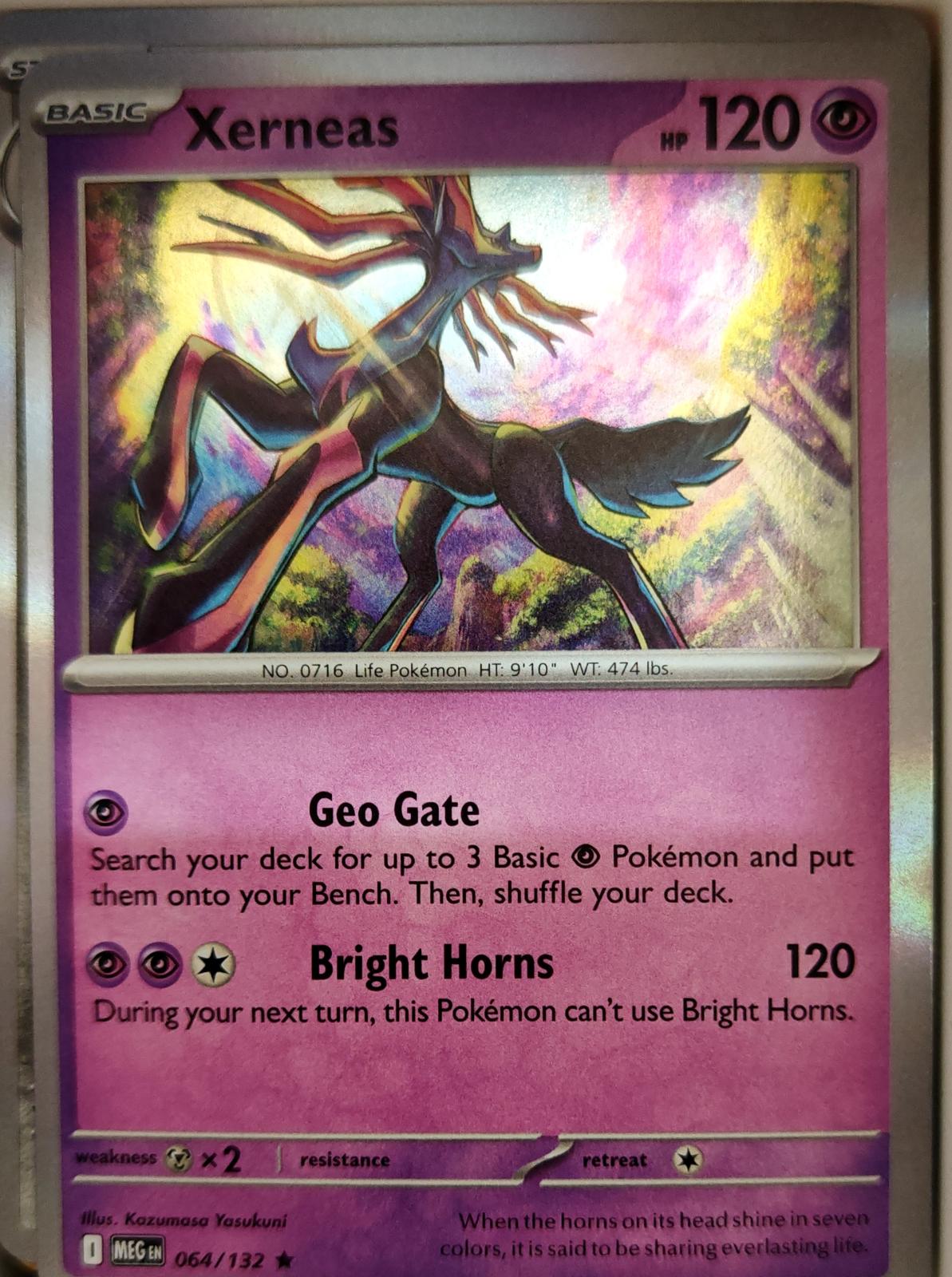 Xerneas - 064/132 - Holo - MEGA EVOLUTION - Pokemon - Rare | AA06-49